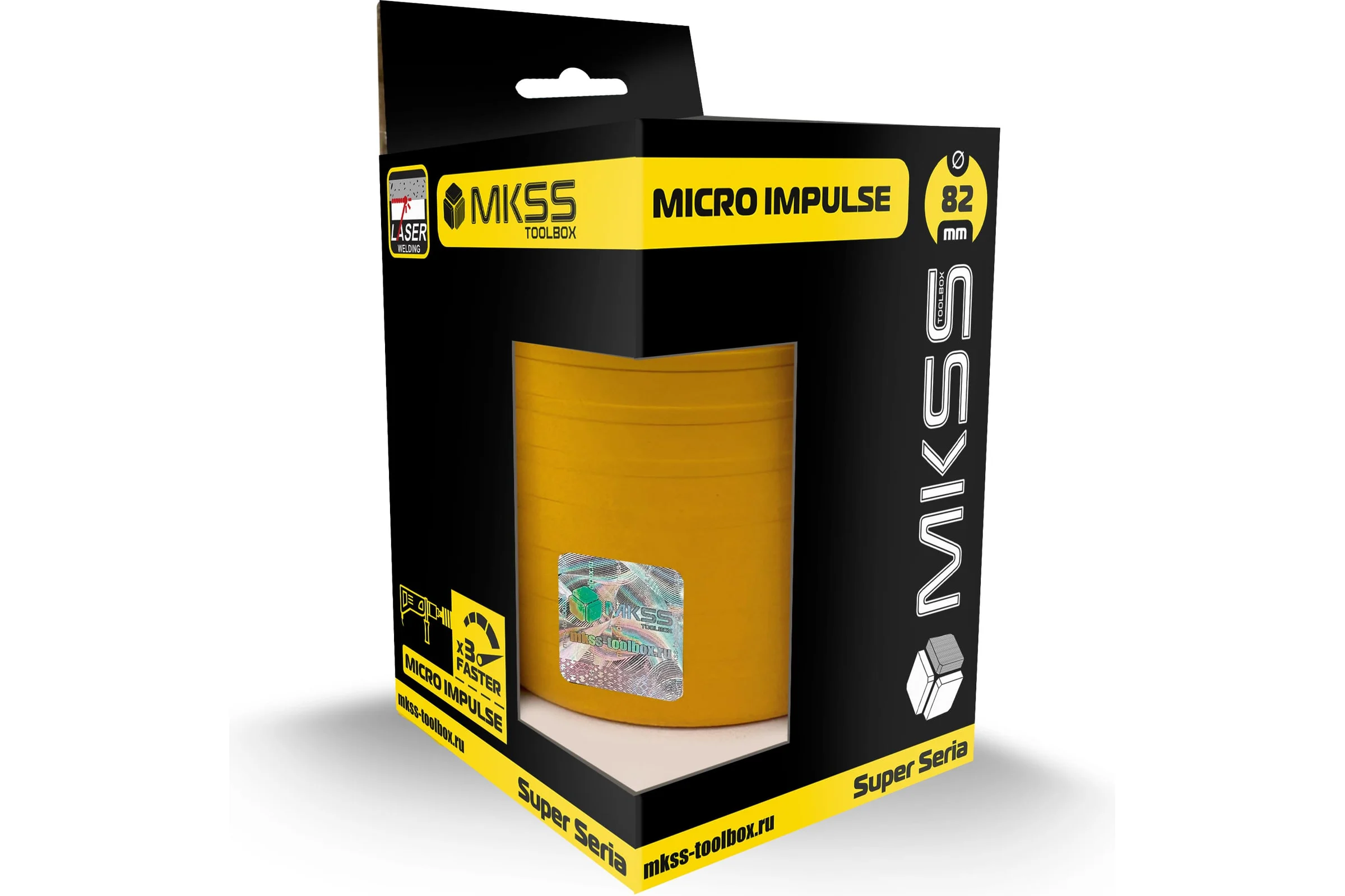 Коронка алмазная по арм. бетону MKSS Toolbox SS2001 Micro Impulse микроудар 82x7TxM16/HEX под пылеудалитель SS20010082