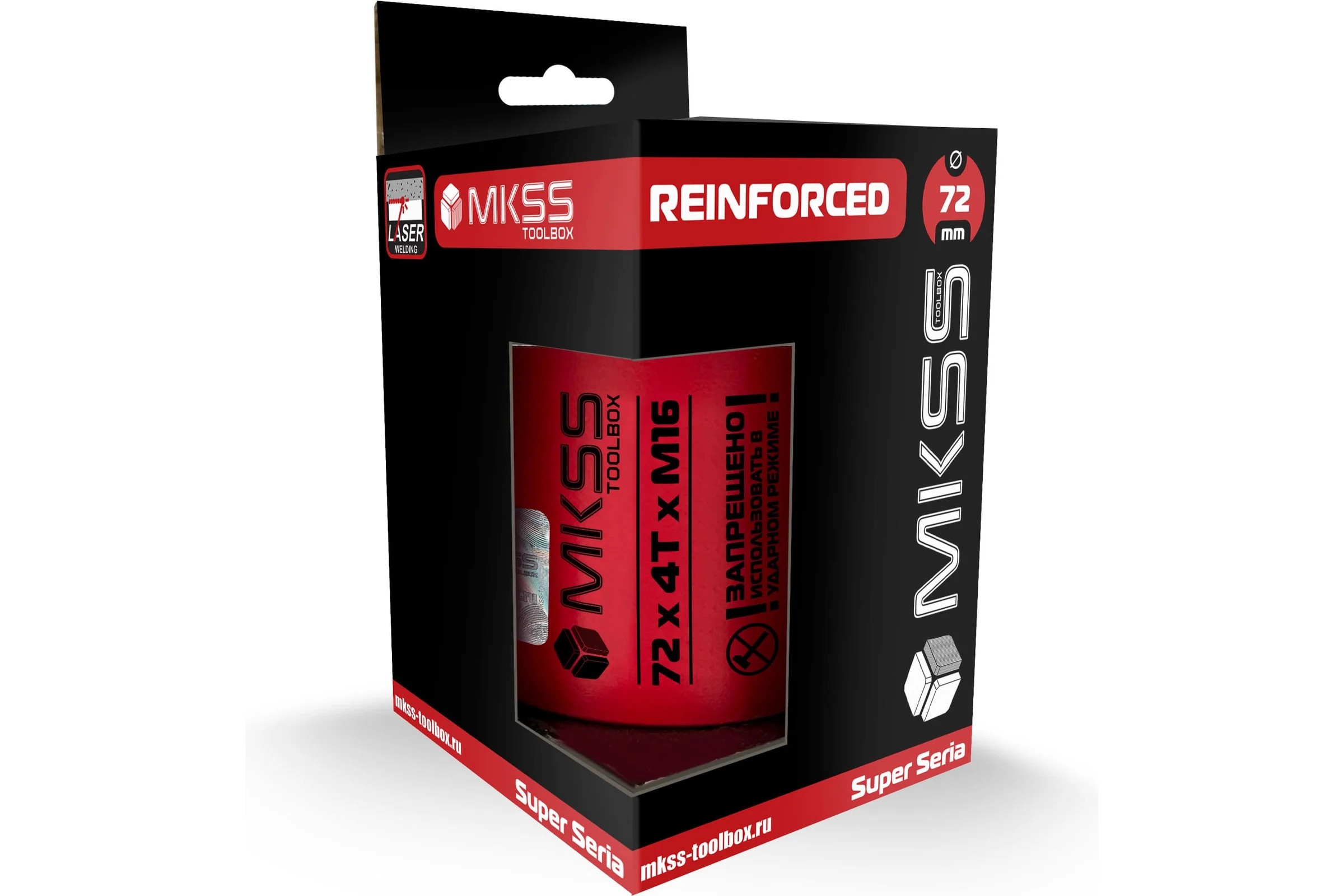 Коронка алмазная безударная по арм. бетону MKSS Toolbox SS2002 Reinforced 72x4TxM16/SDS plus SS20020072