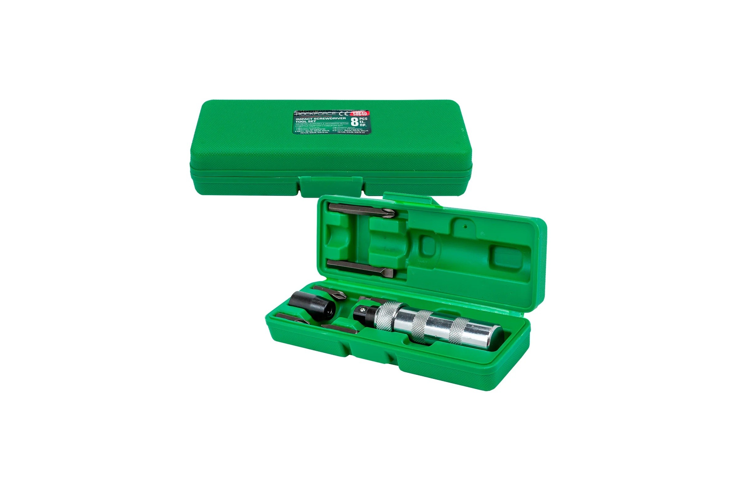 Отвертка ударная с набором бит Rockforce 8 предметов RF-5064D(60933)