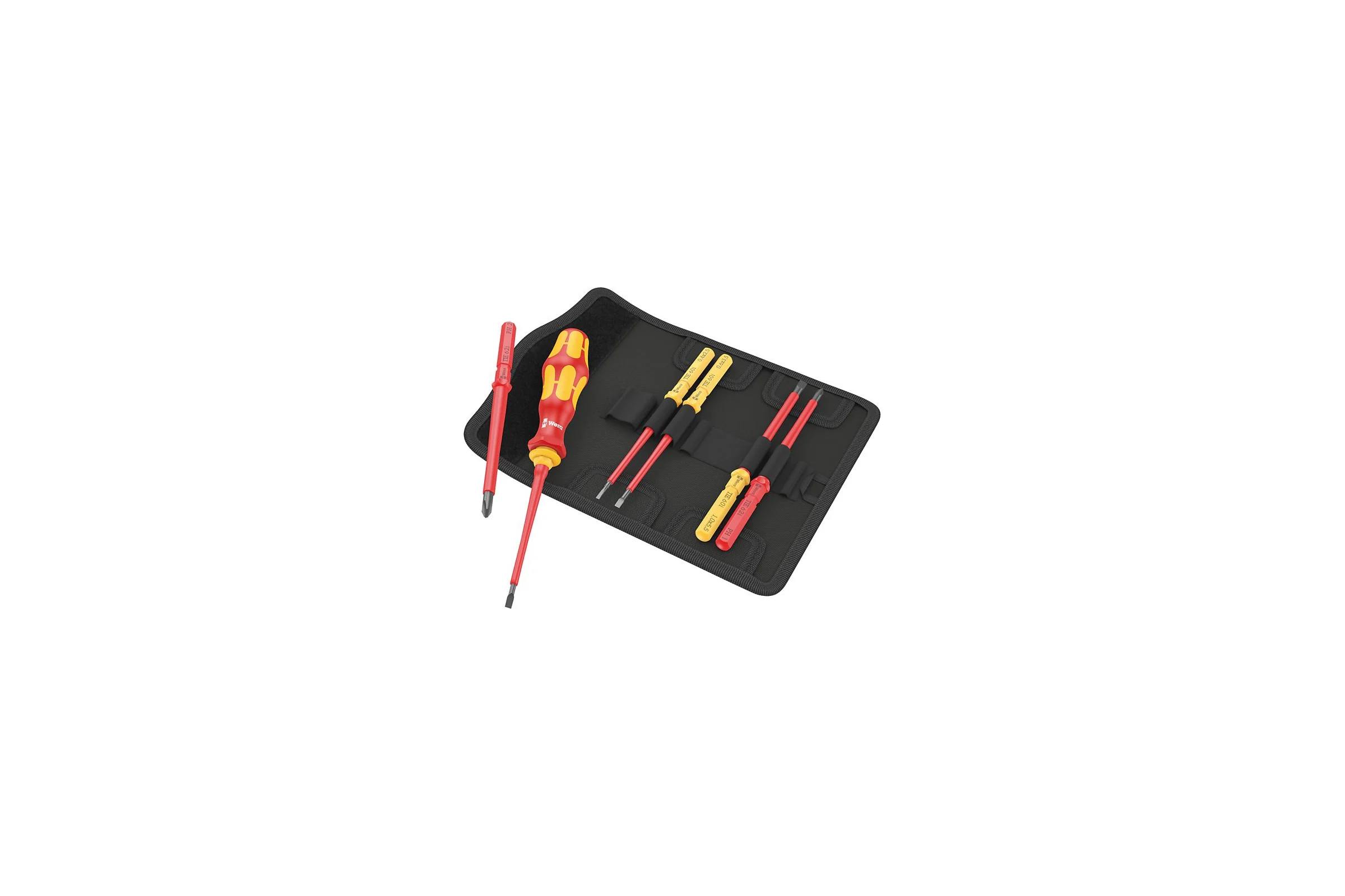 Набор насадок с отвёрткой-битодержателем WERA Kraftform Kompakt VDE 7 Universal 1 Tool Finder 7 предметов WE-006600