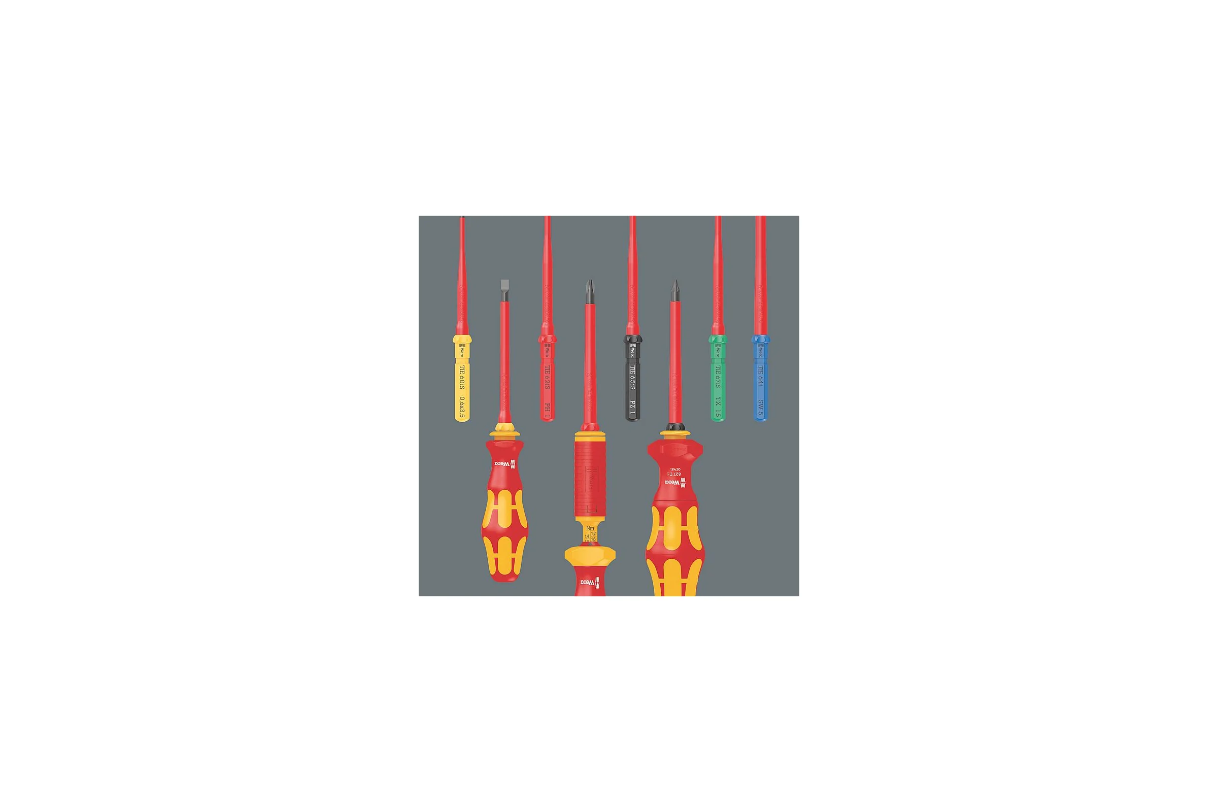 Набор насадок с отвёрткой-битодержателем WERA Kraftform Kompakt VDE 7 Universal 1 Tool Finder 7 предметов WE-006600
