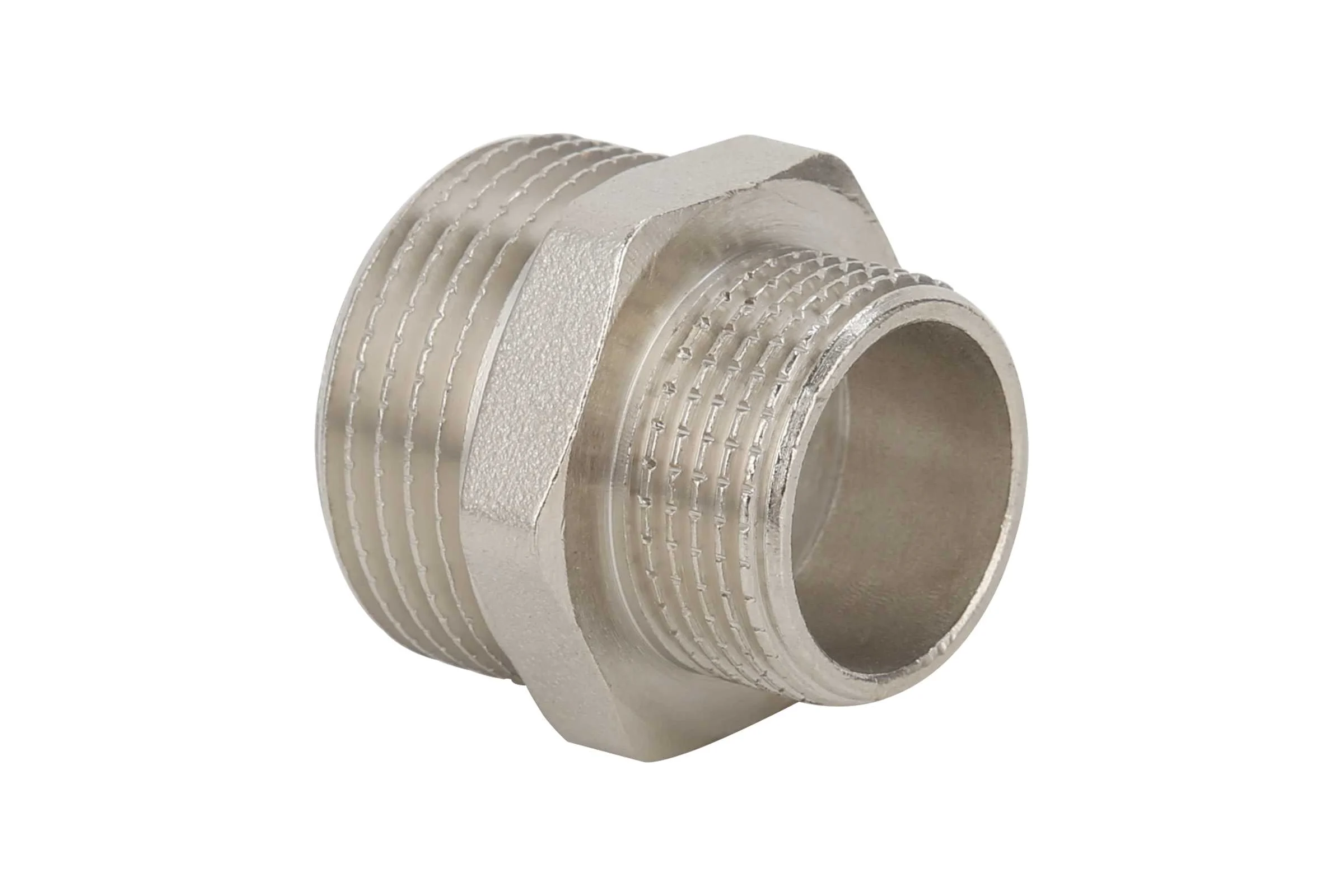 Ниппель переходной НР-НР никелированный Gappo 1/2" х 1/4" (уп. из 5 шт.) G2205.0402