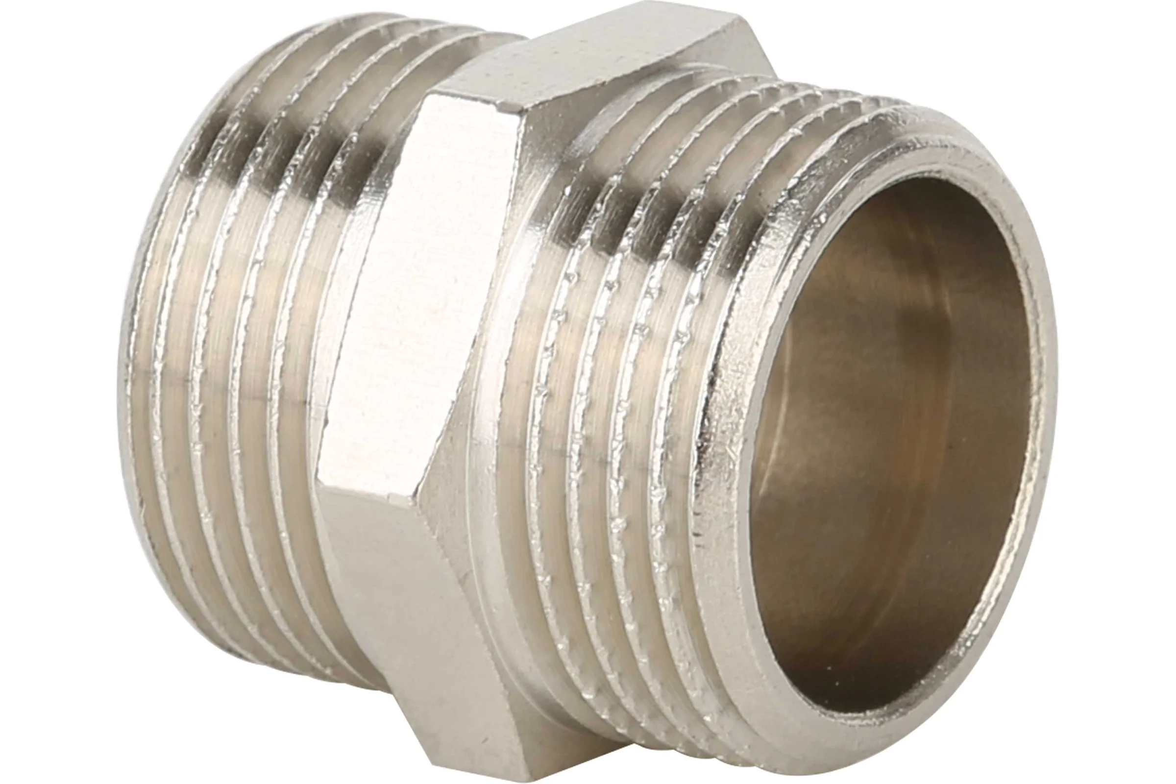 Ниппель НР-НР никелированный Gappo 1/2" (уп. из 10 шт.) G2204.04
