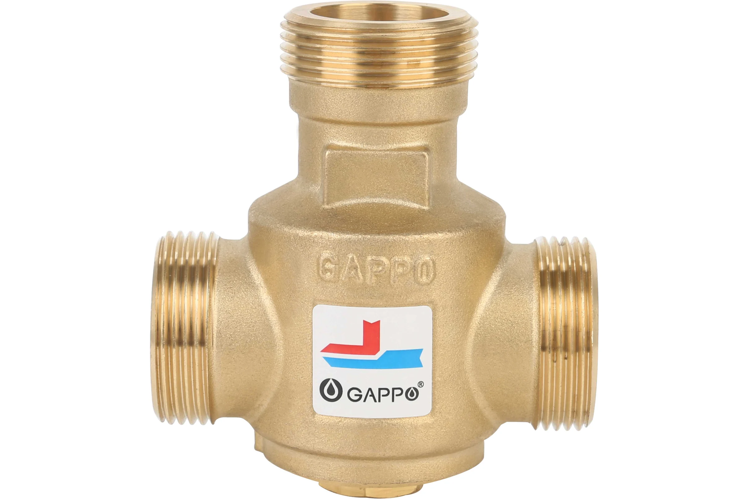 Термостатический смесительный клапан для твердотопливных котлов Gappo 1 1/4", 70 С G1444.07