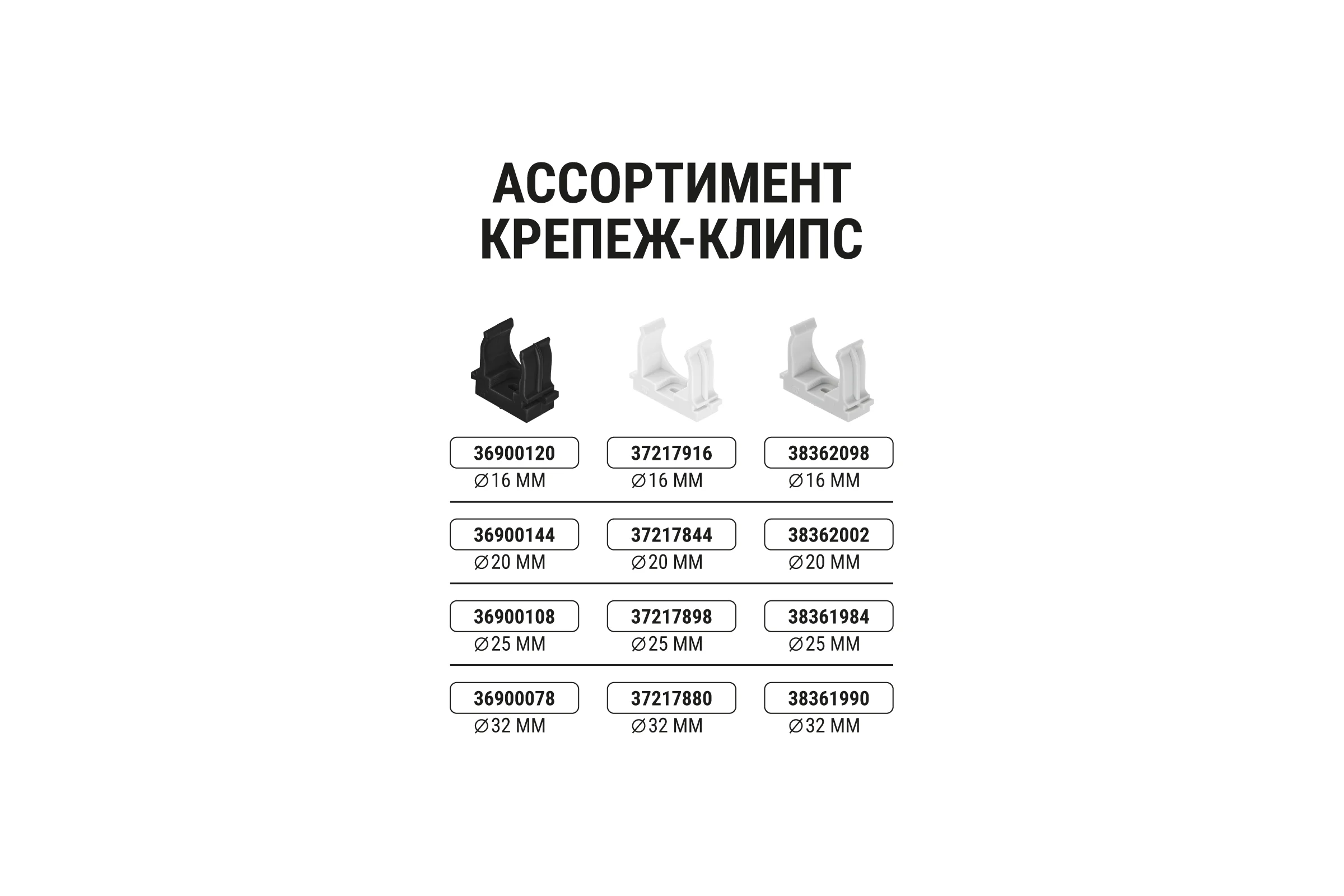 Крепеж-клипса TDM ELECTRIC для трубы 25 мм, для прямого монтажа, 100 шт. черная TDM ELECTRIC SQ0405-8113