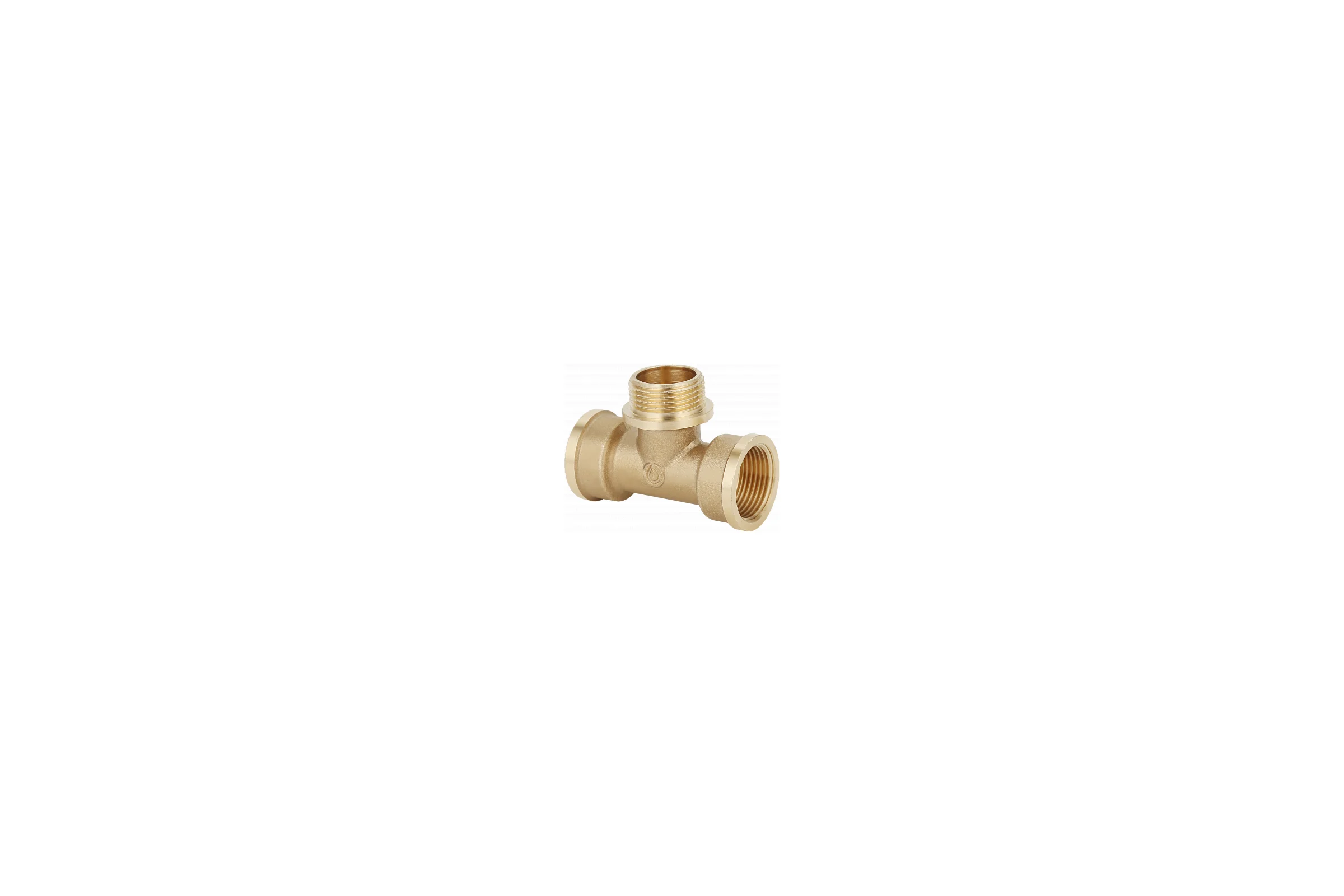Тройник Gappo ВР-НР-ВР, латунный 1/2" G1212.04