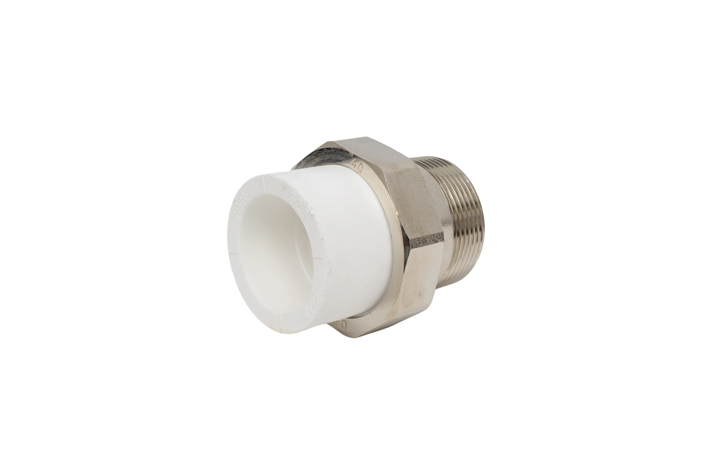 Муфта комбинированная разъемная Damento нар.рез. 1 1/2", 40 мм, белый 94505