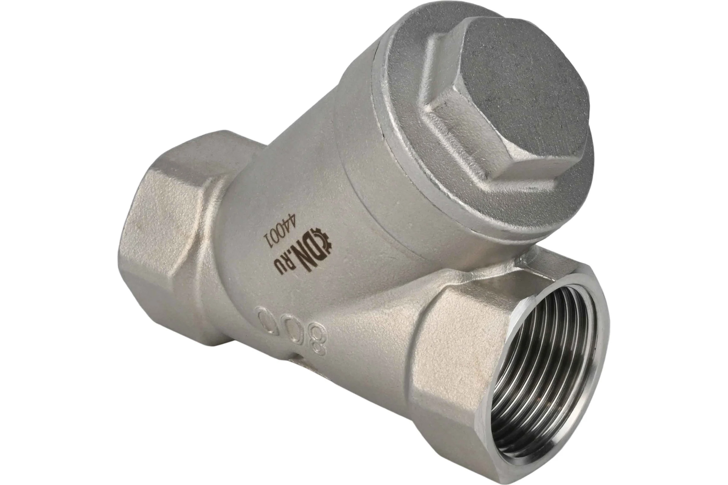 Клапан обратный пружинный DN.ru 304-304-PTFE-T Ду50, Ру40, Y-образный D100-03801