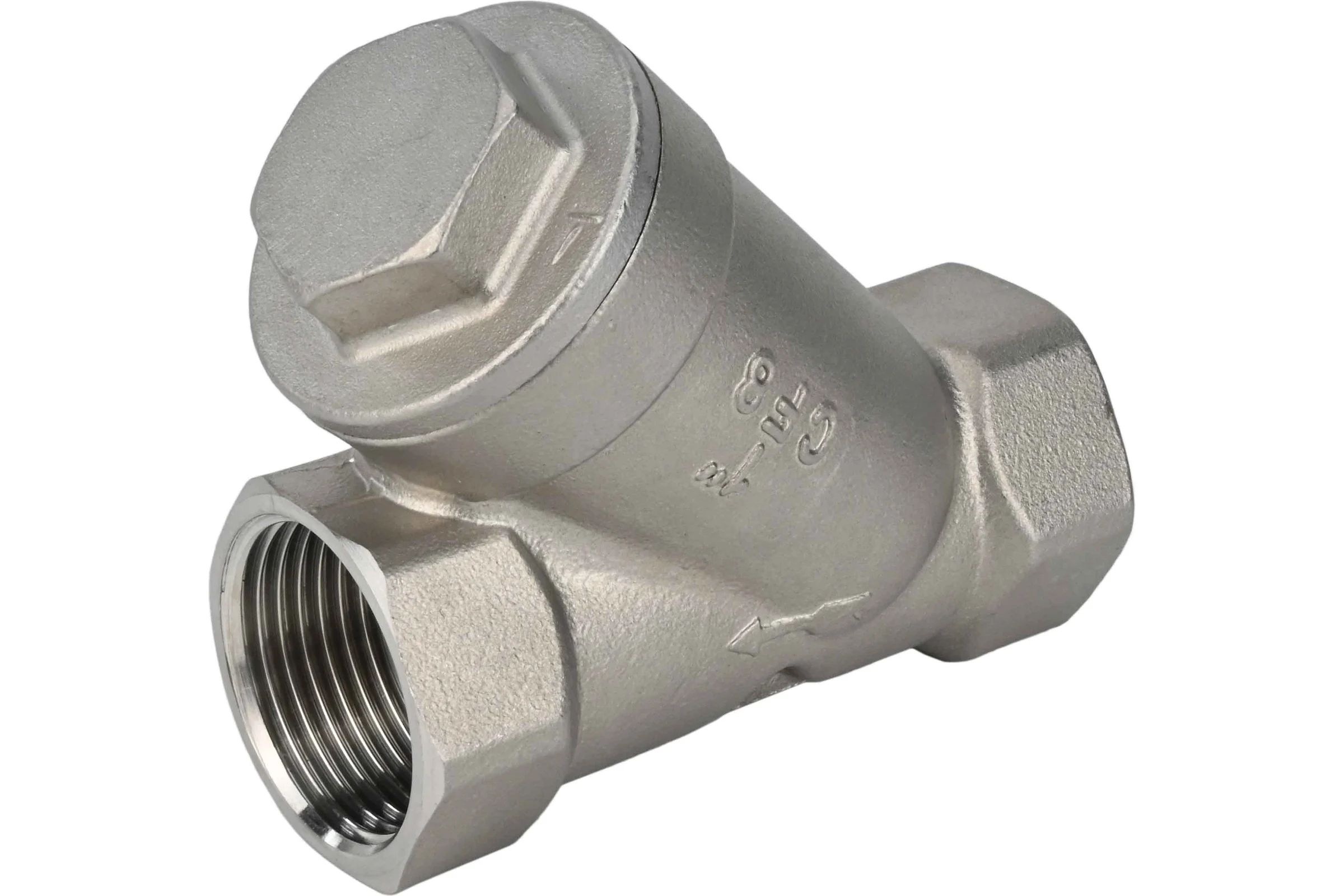 Клапан обратный пружинный DN.ru 304-304-PTFE-T Ду50, Ру40, Y-образный D100-03801