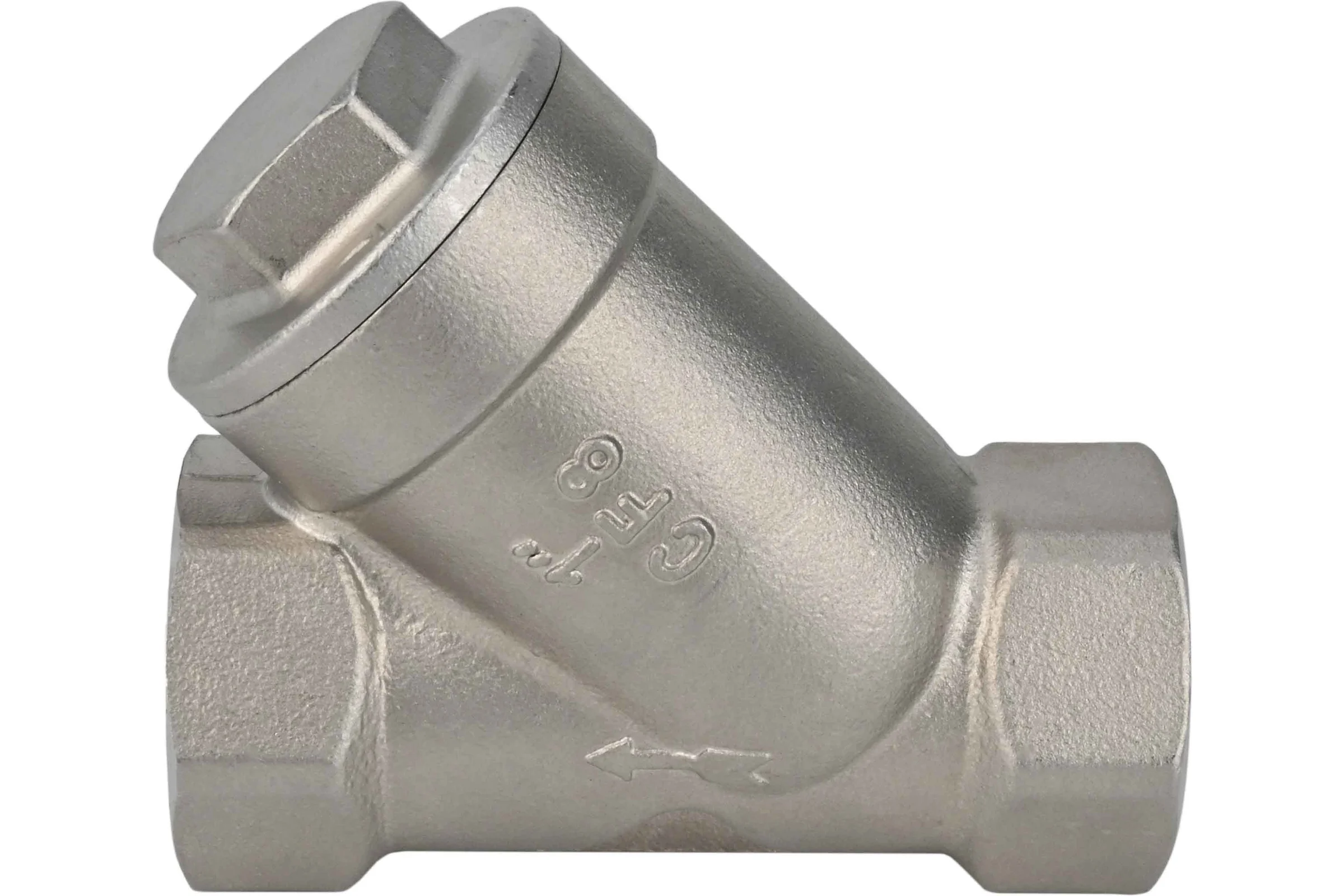 Клапан обратный пружинный DN.ru 304-304-PTFE-T Ду50, Ру40, Y-образный D100-03801