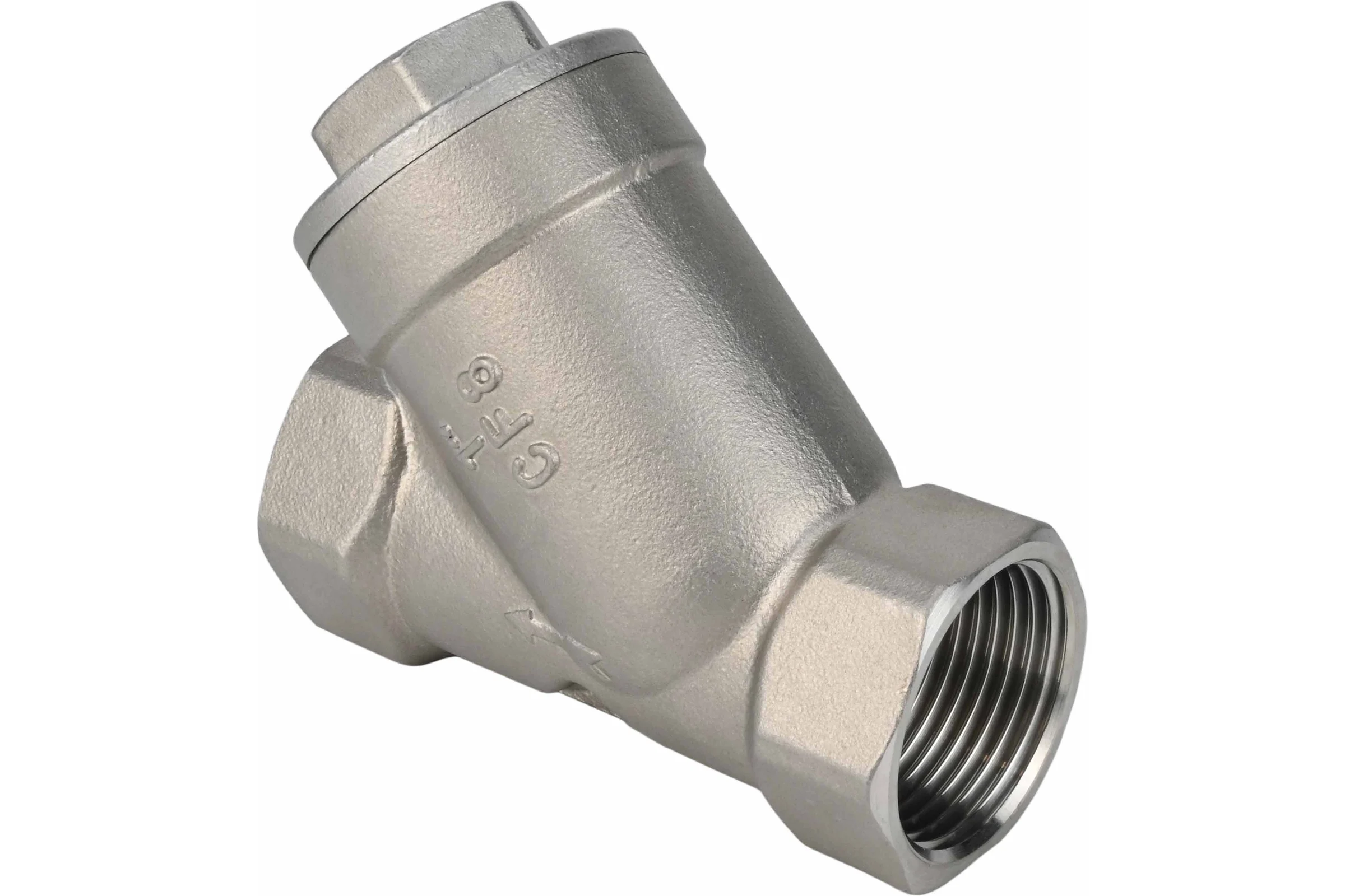Клапан обратный пружинный DN.ru 304-304-PTFE-T Ду50, Ру40, Y-образный D100-03801