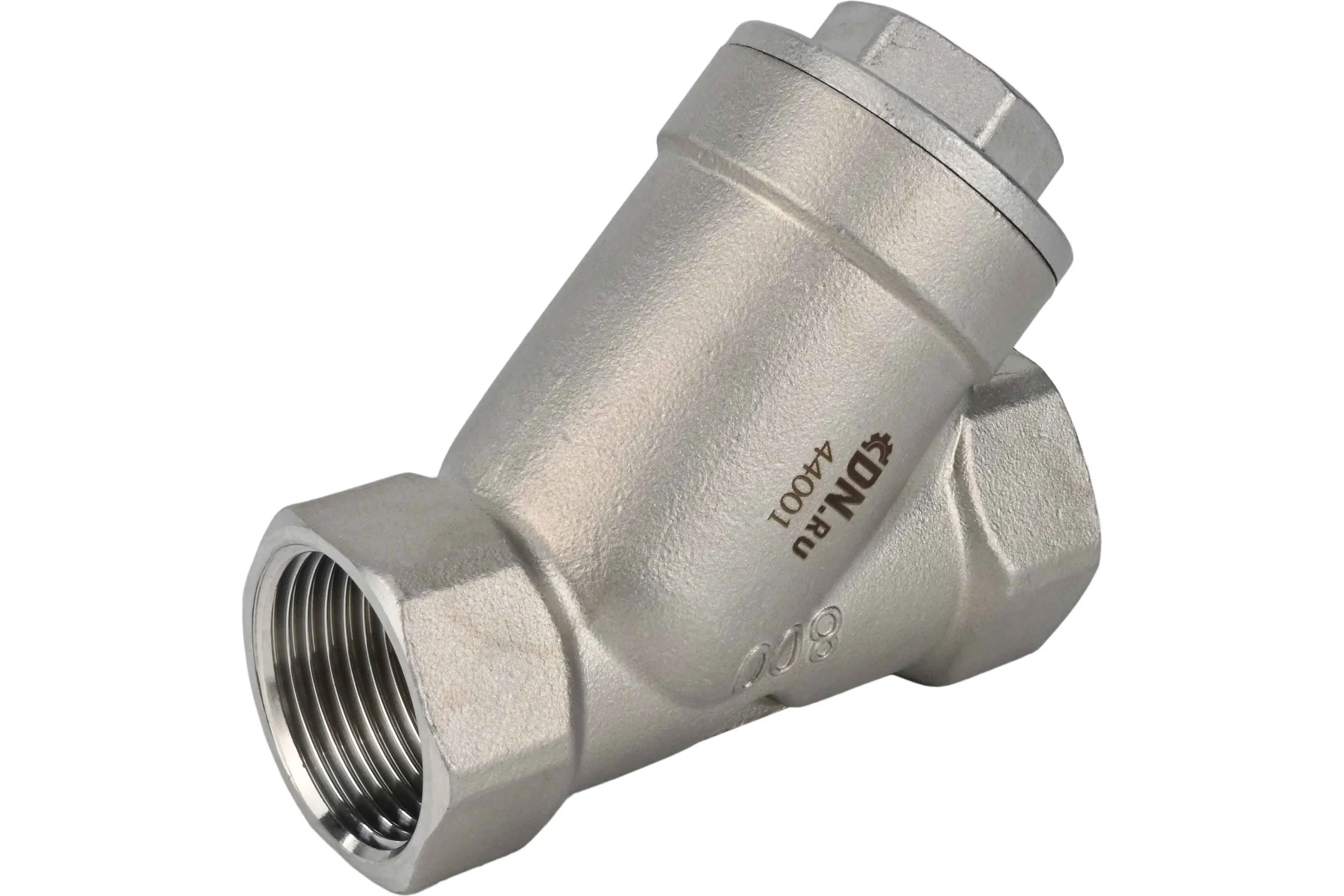 Клапан обратный пружинный DN.ru 304-304-PTFE-T Ду50, Ру40, Y-образный D100-03801