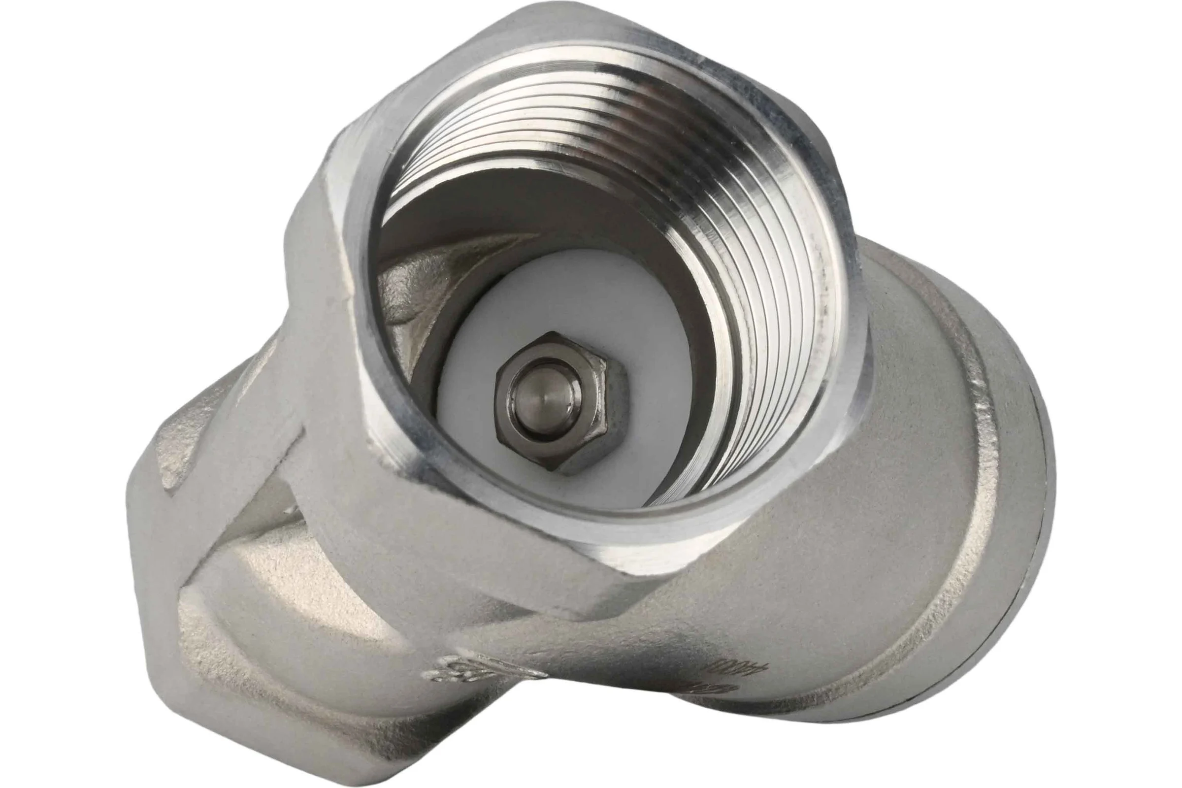 Клапан обратный пружинный DN.ru 304-304-PTFE-T Ду50, Ру40, Y-образный D100-03801