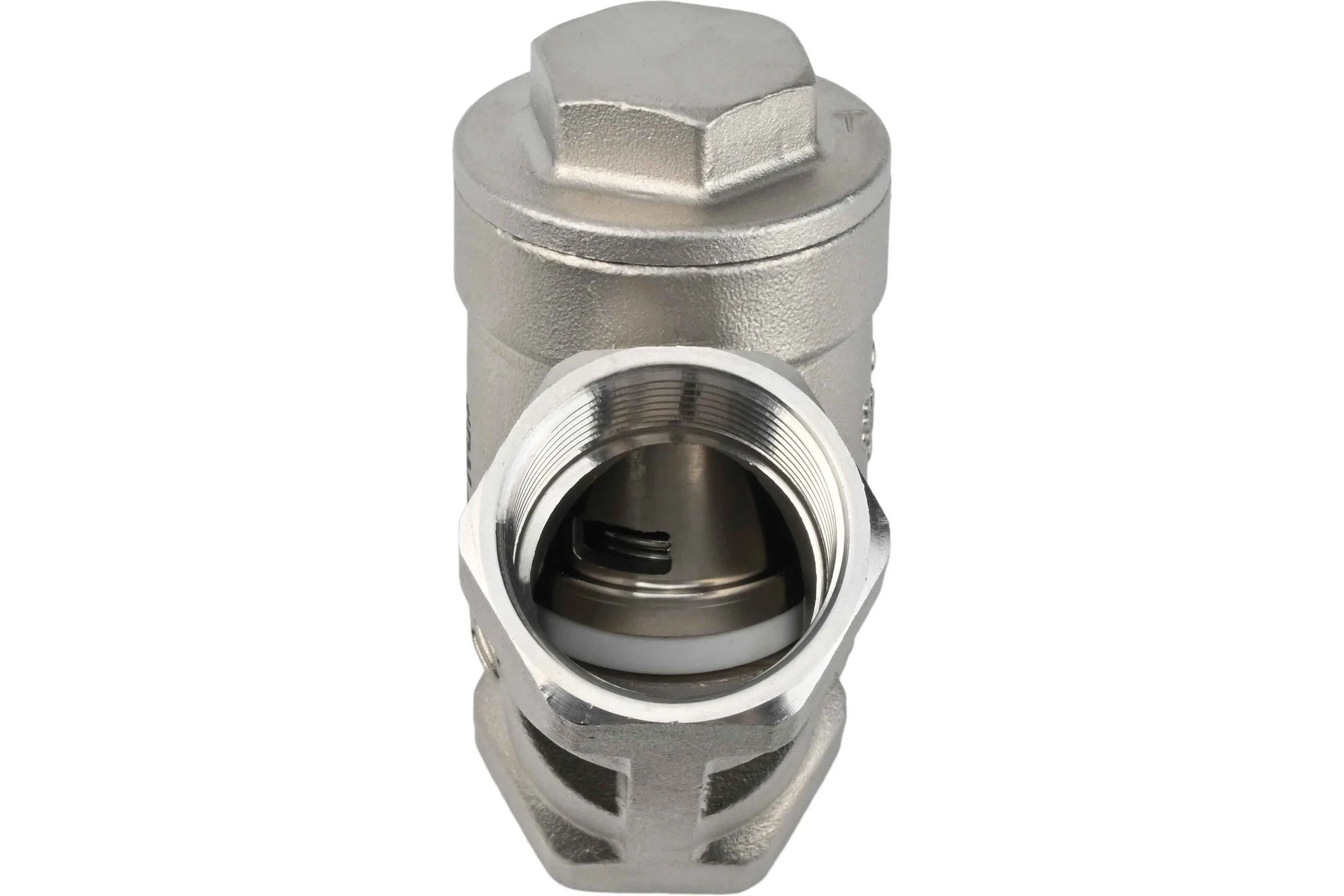 Клапан обратный пружинный DN.ru 304-304-PTFE-T Ду50, Ру40, Y-образный D100-03801