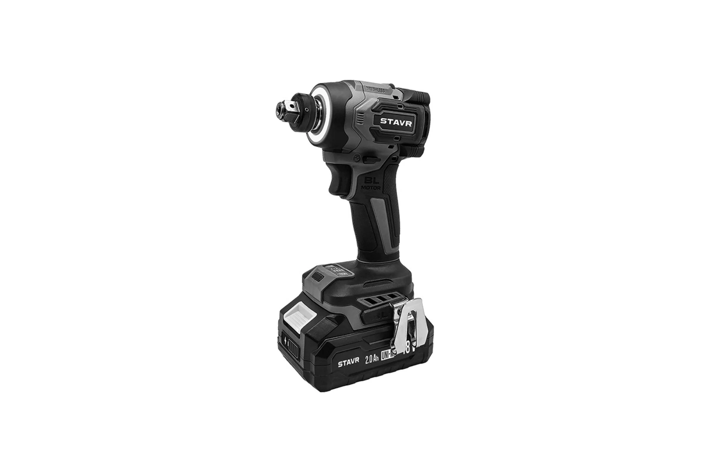 Шуруповерт ударный аккумуляторный Ставр 230 Нм, hex 1/4+1/2, BL двиг, 18V UNI-M, Stavr SID 18BL-230V-1K 9022300034