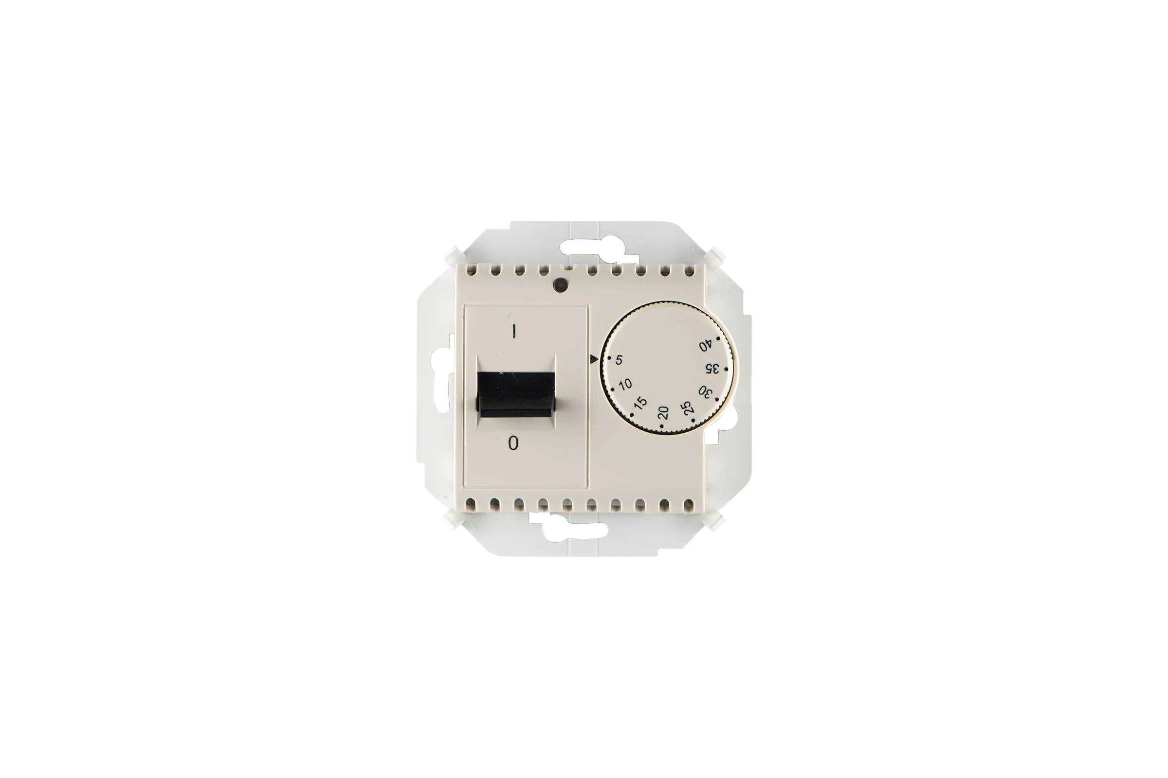 Регулятор для тёплого пола с зондом Simon 16 А., 3600 Вт, 5-40 градусов, IP 20, слоновая кость 1 1591775-031