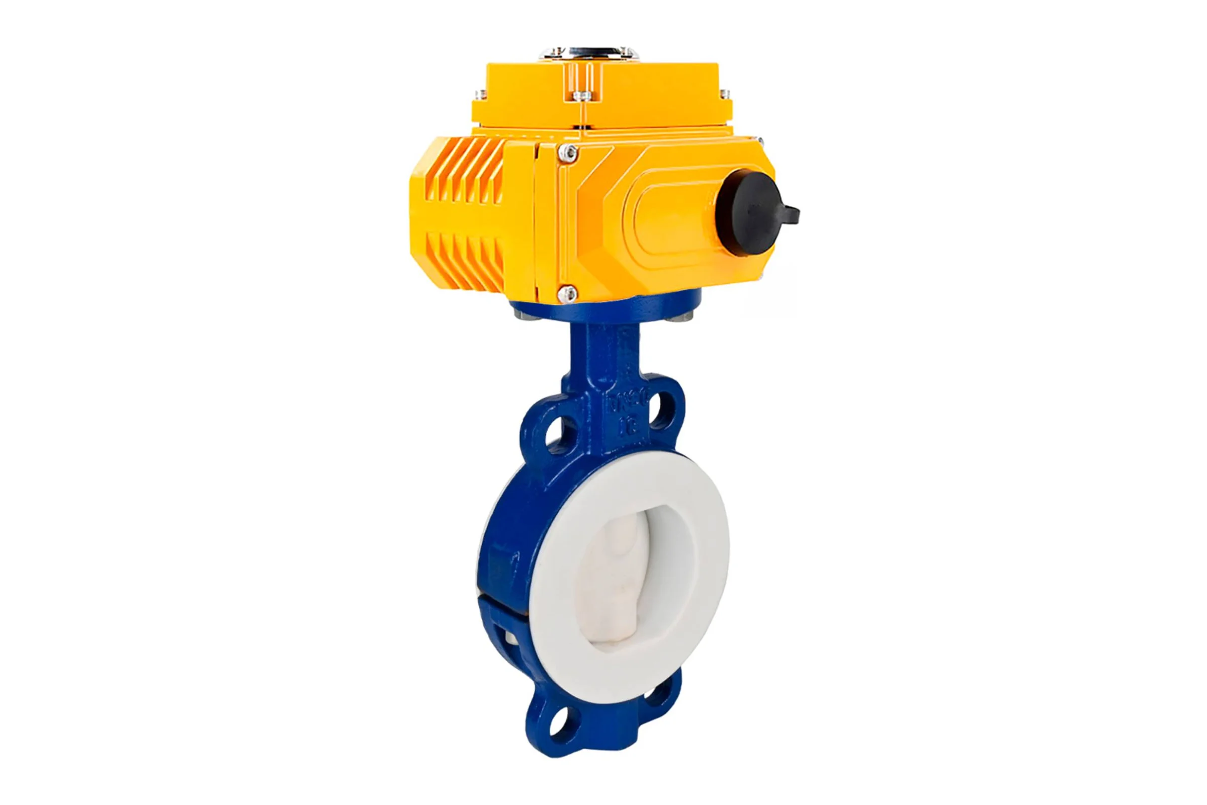 Затвор DN.ru WCB-WCB-PTFE-PTFE-Fb-R Ду250 Ру16 с электроприводом QT-030 220В (0-10В) D050-59366