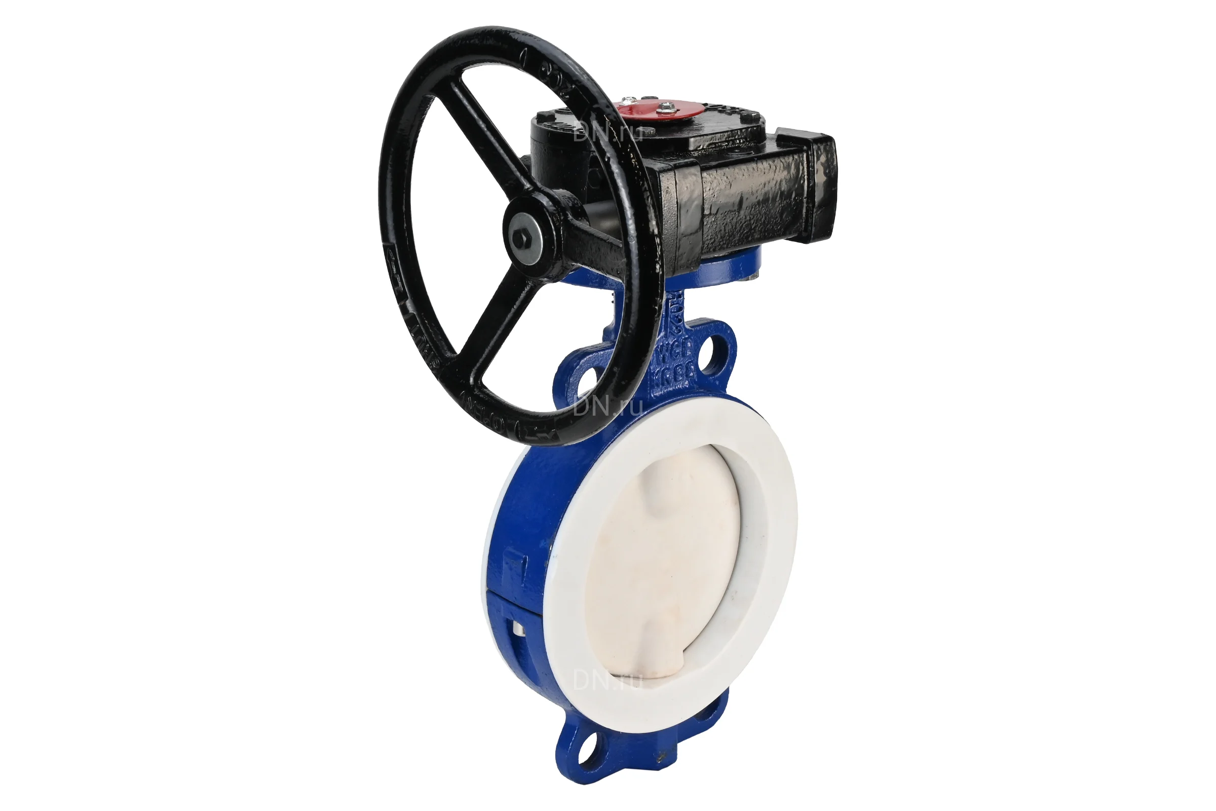Дисковый затвор DN.ru Ду250 Ру16 футерованный WCB-WCB-PTFE-PTFE-Fb-R с редуктором D050-59235