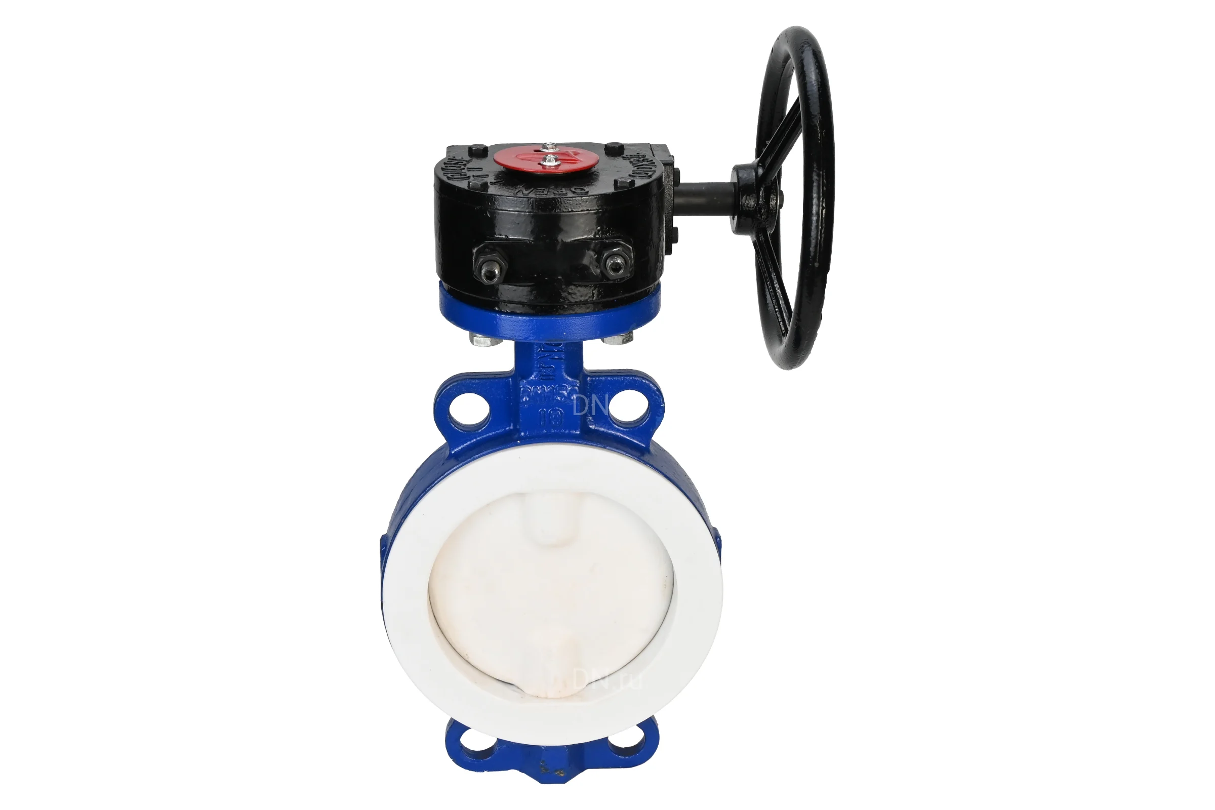 Дисковый затвор DN.ru Ду250 Ру16 футерованный WCB-WCB-PTFE-PTFE-Fb-R с редуктором D050-59235