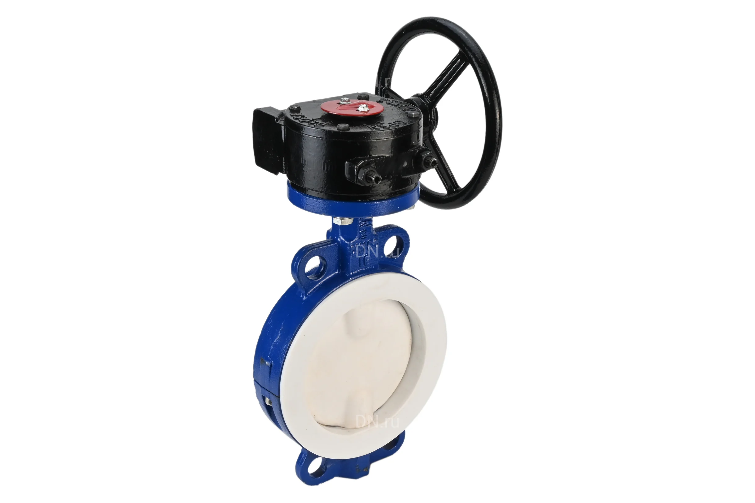 Дисковый затвор DN.ru Ду250 Ру16 футерованный WCB-WCB-PTFE-PTFE-Fb-R с редуктором D050-59235