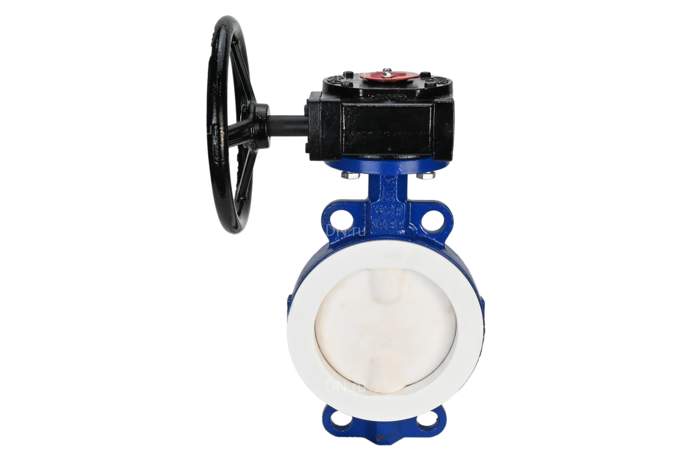 Дисковый затвор DN.ru Ду250 Ру16 футерованный WCB-WCB-PTFE-PTFE-Fb-R с редуктором D050-59235