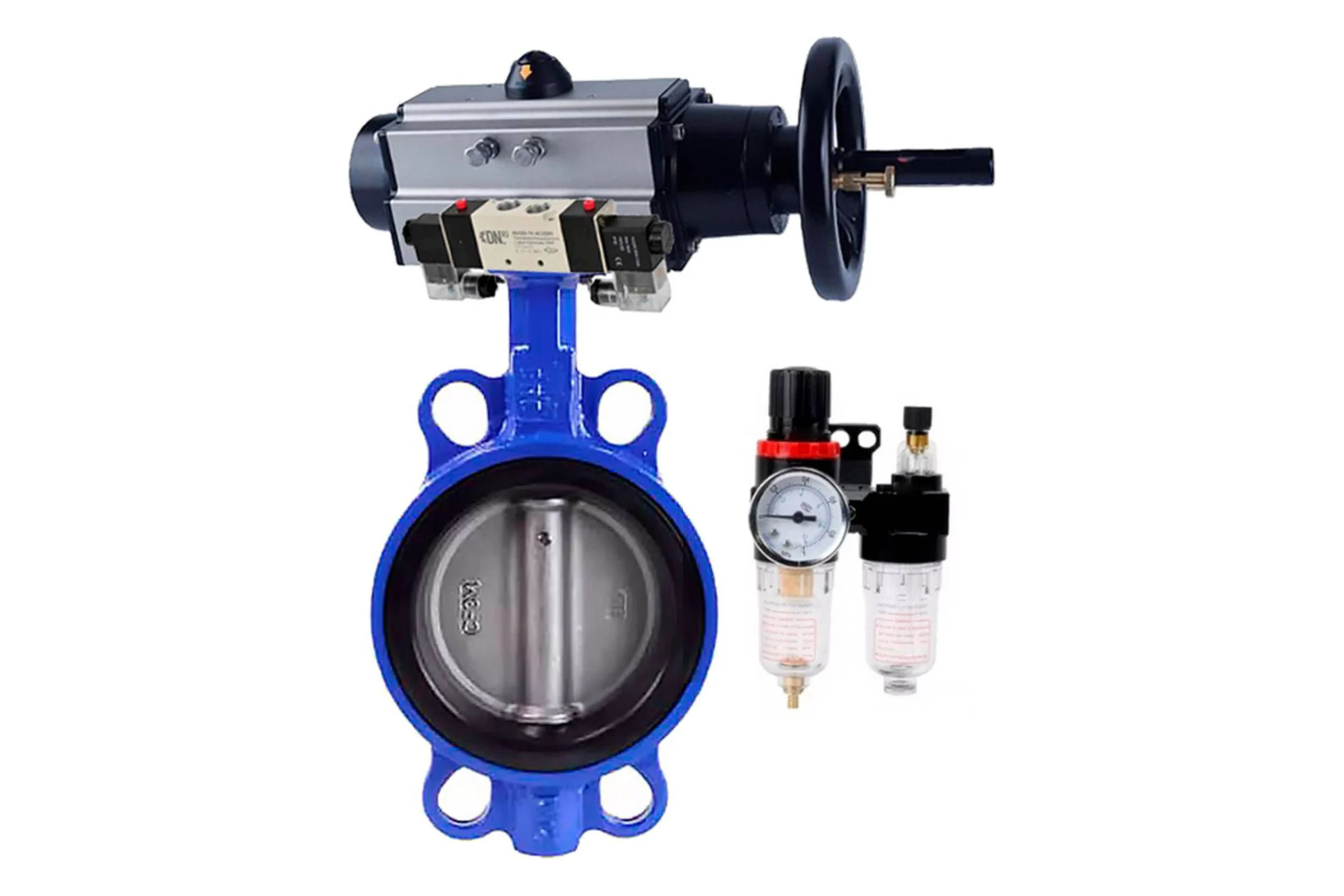 Затвор DN.ru (абразивные среды) QT450-316-EPDM-2W-Fb Ду150 Ру16 пн.привод, пн.расп, БПВ D050-64957