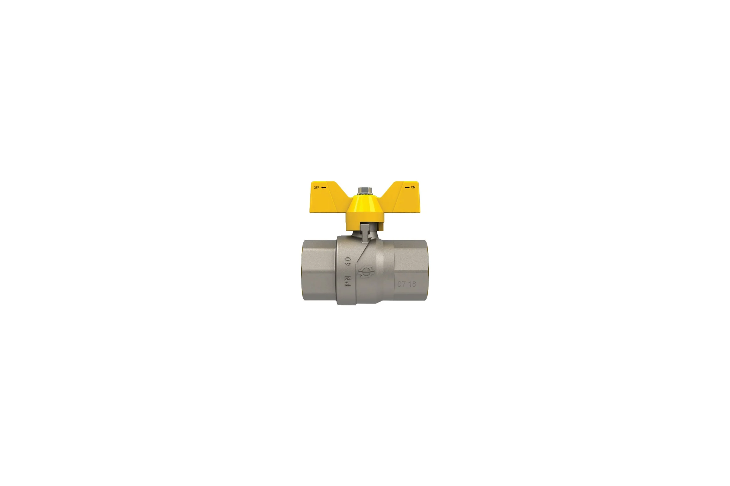 Кран шаровой для газа FIV 1/2 г/г, бабочка 8203R004