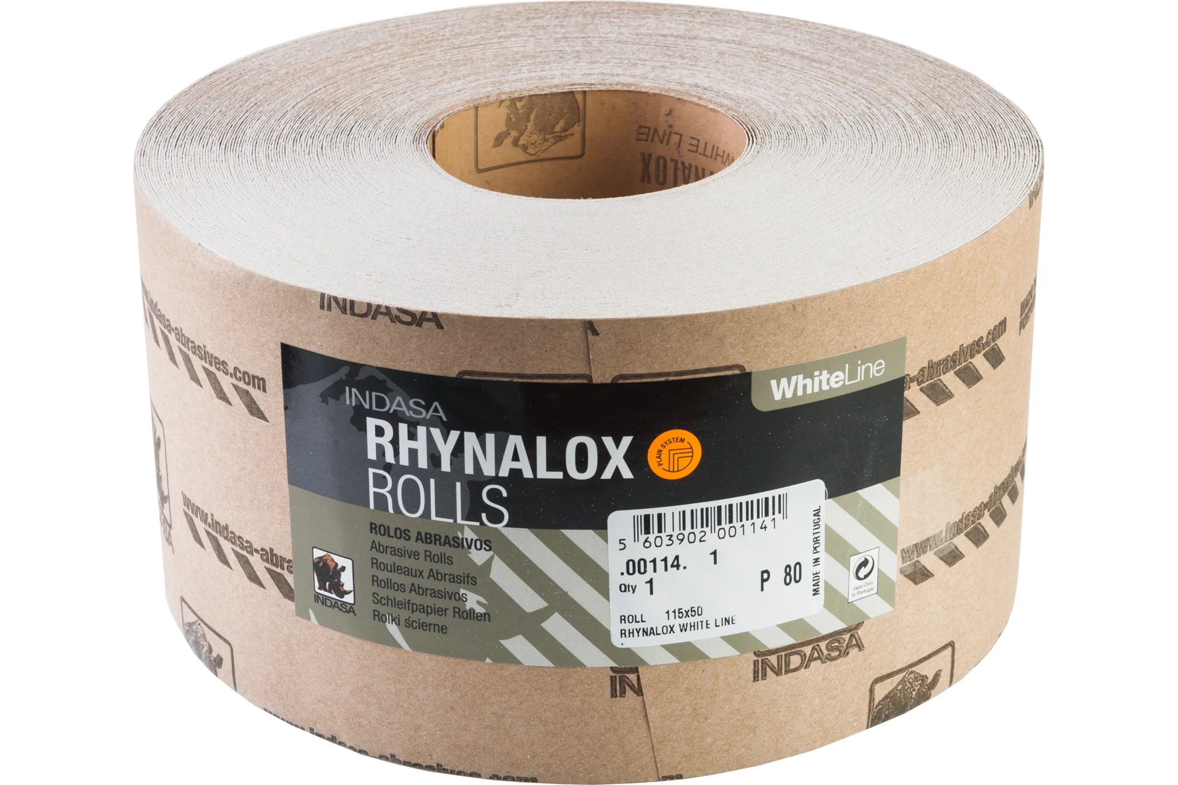 Рулон RHYNALOX (115 мм; 50 м; Р80) INDASA 00114