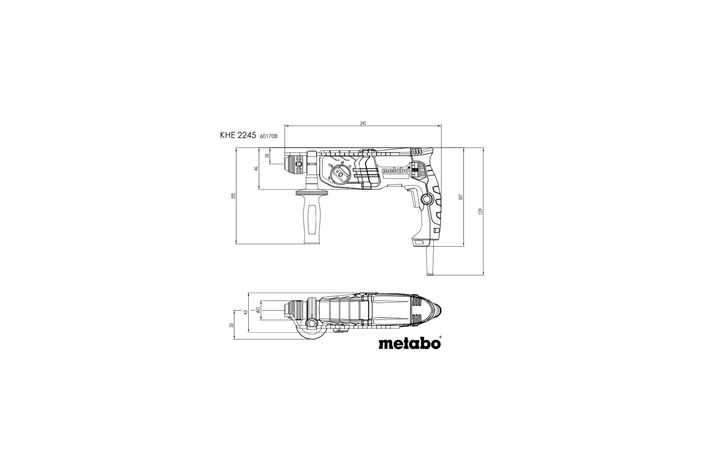 Перфоратор Metabo KHE 2245 601708500