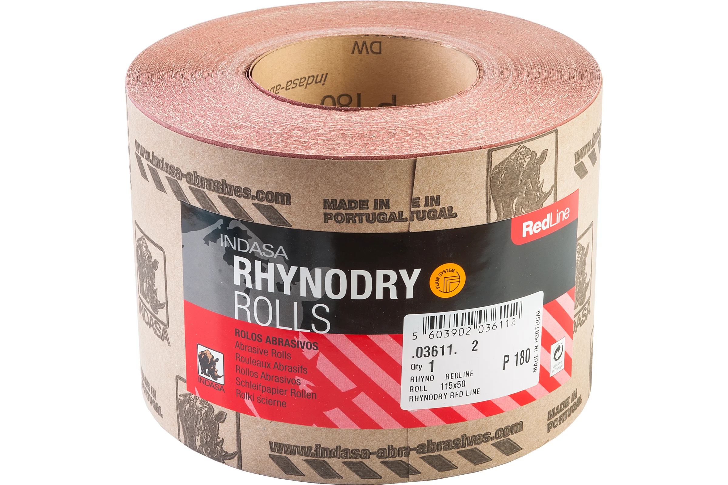 Рулон RHYNODRY (115 мм; 50 м; Р180) INDASA 03611