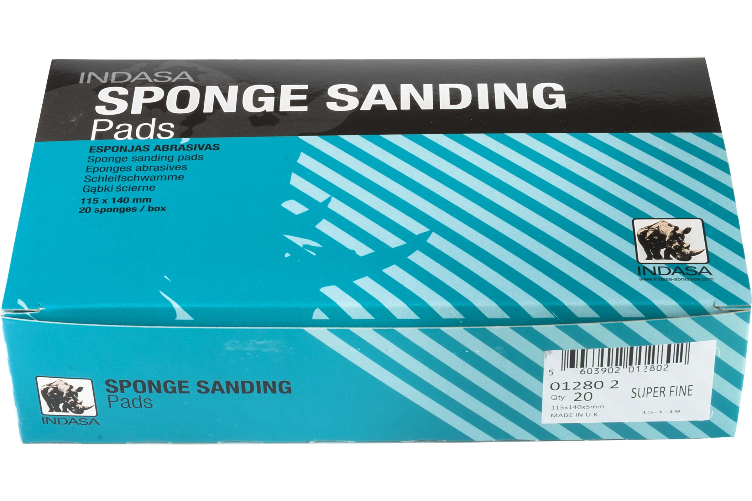 Губка абразивная RHYNO SPONGE (20 шт; 115х140х5 мм; SuperFine) INDASA 01280