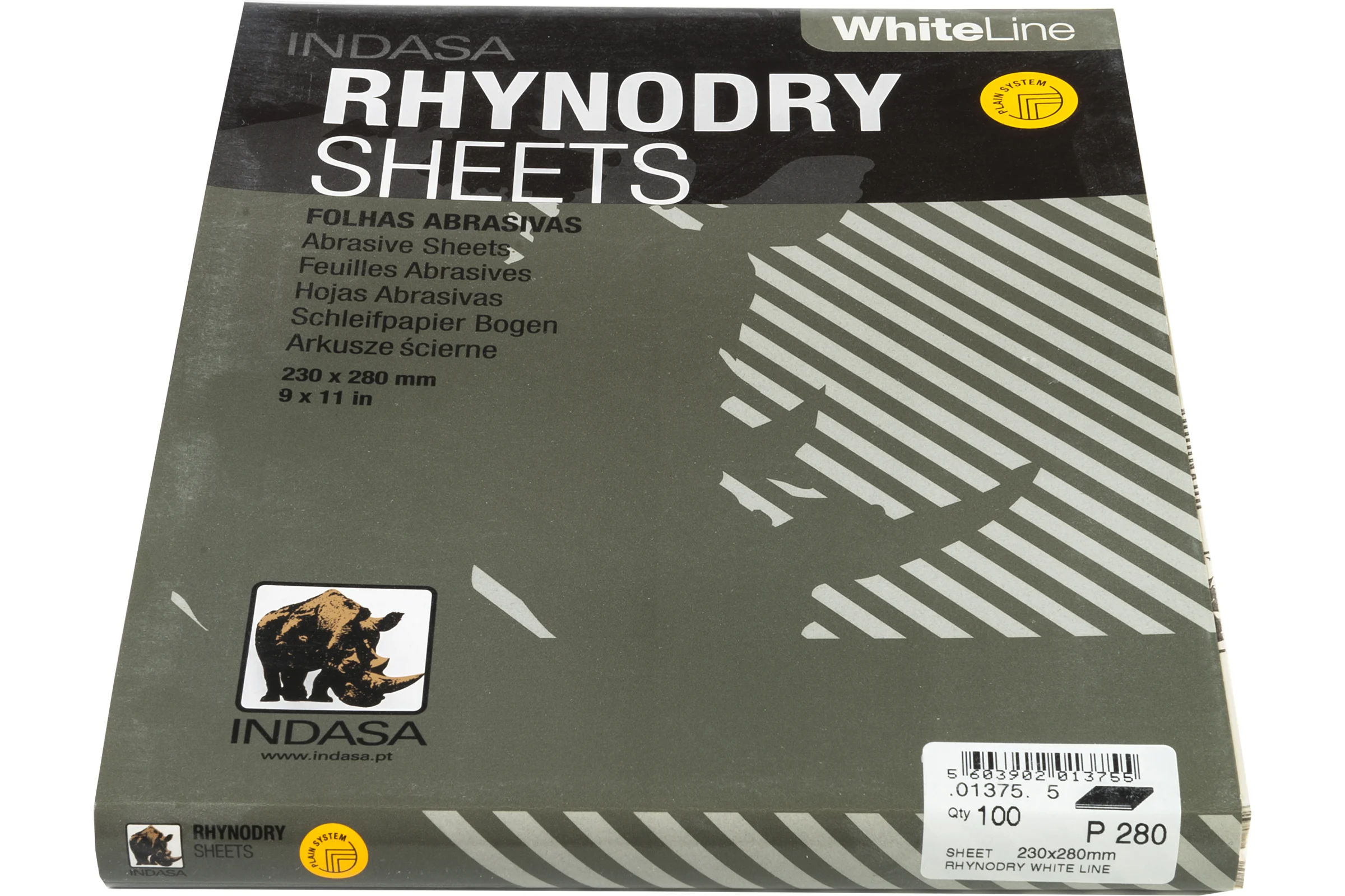 Лист RHYNODRY (100 шт; 230х280 мм; Р280) INDASA 01375