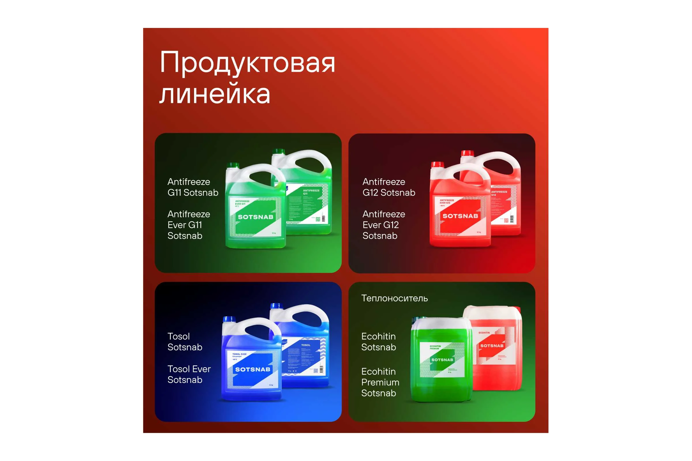 Теплоноситель SotSnab СОТСНАБ Экохитин -65 на основе этиленгликоля 20 кг, 20л ТЭКр-65К.20