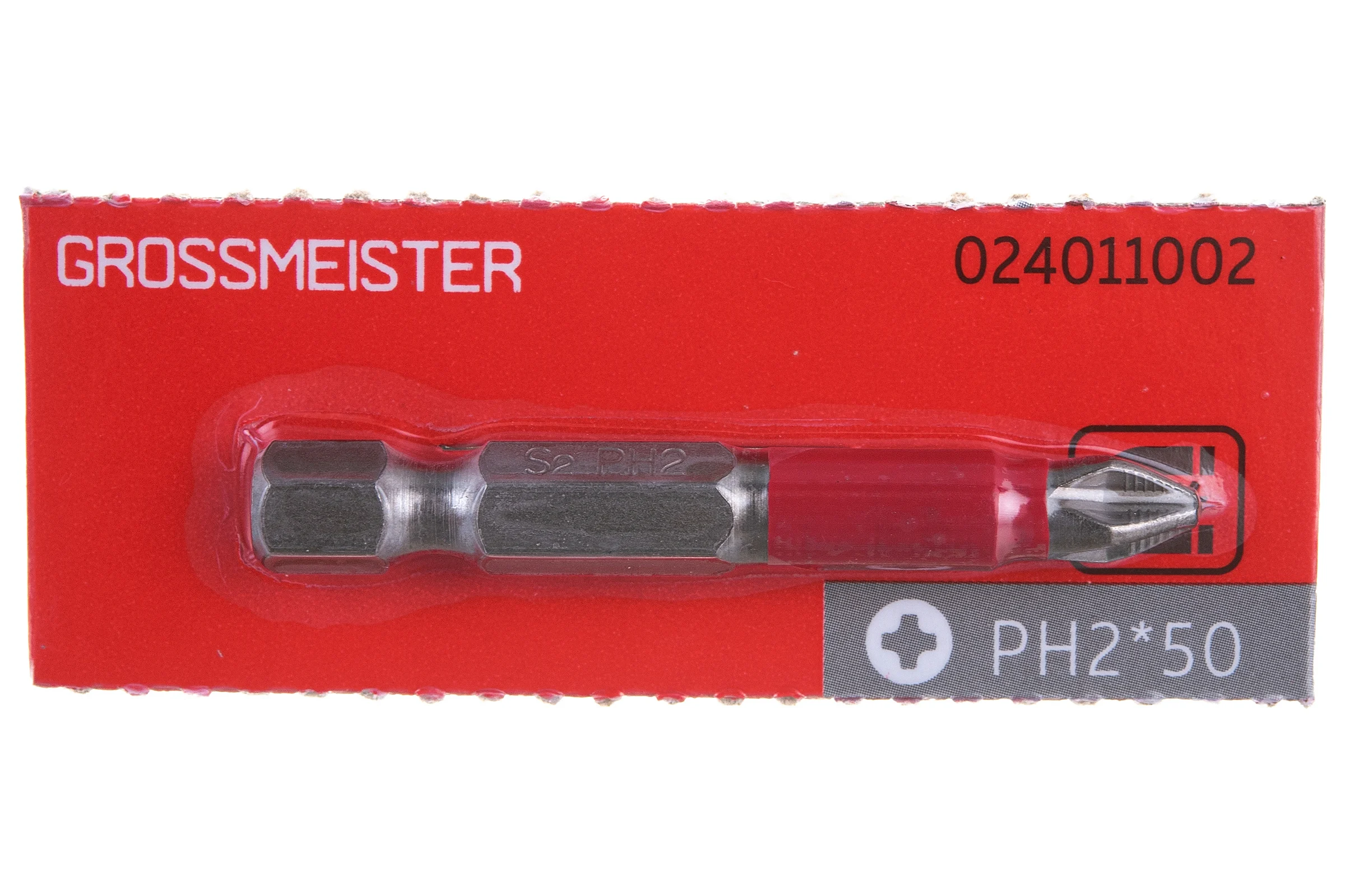 Бита PH2, 50 мм для шуруповерта GROSSMEISTER 024011002