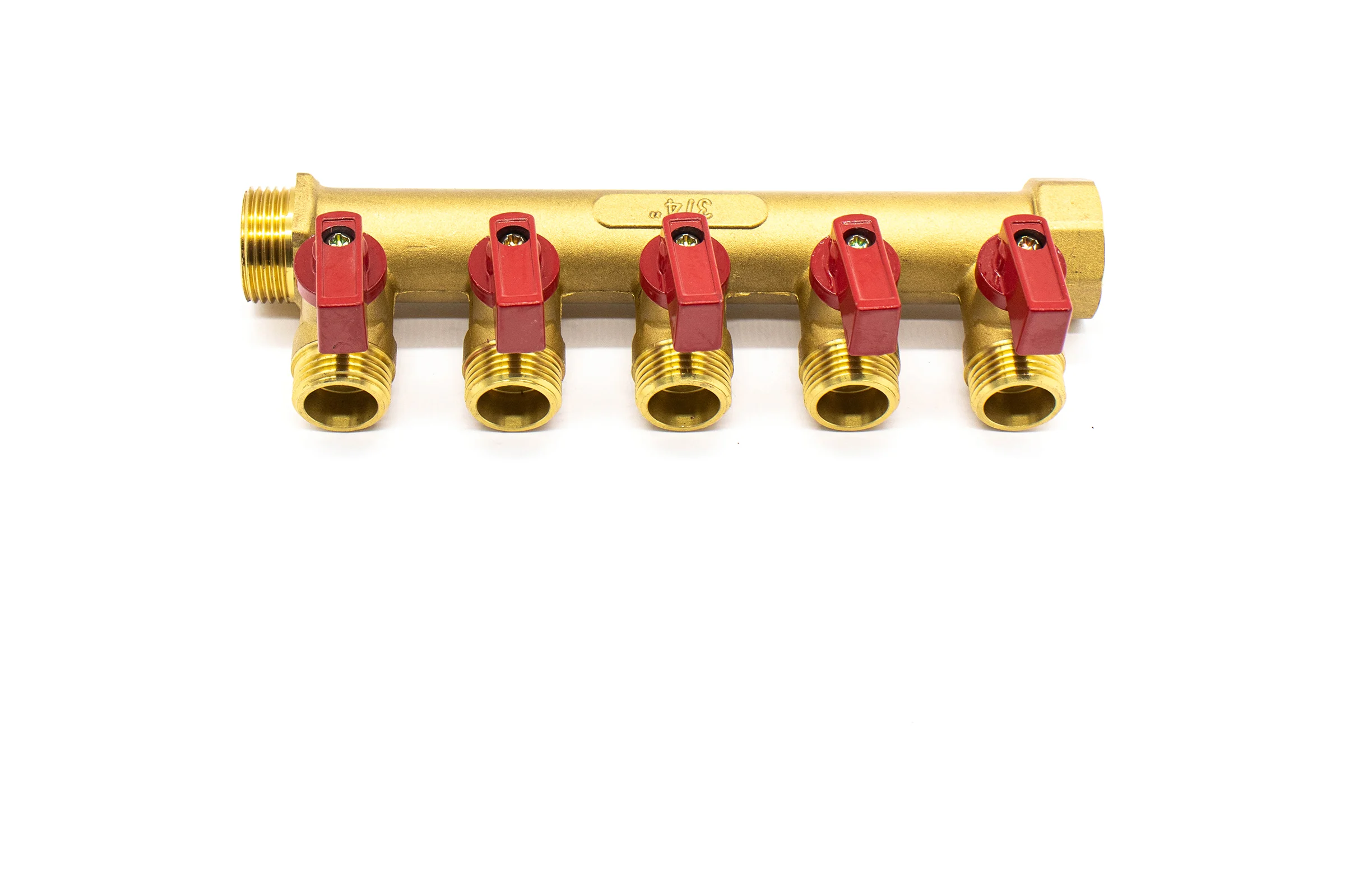 Коллектор Damento Clima  с кранами 3/4"x1/2" на 5 выходов 1/25 016244