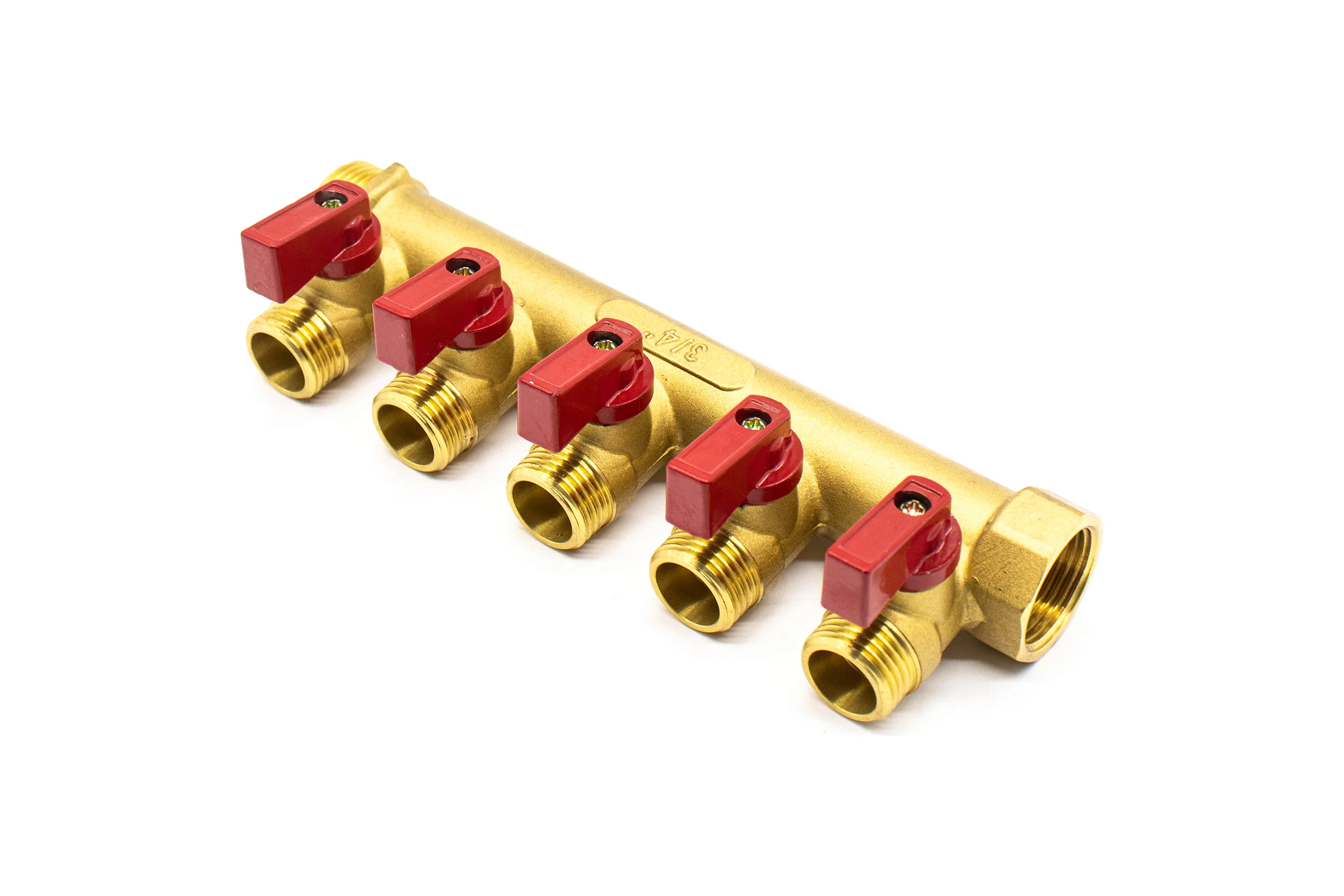 Коллектор Damento Clima  с кранами 3/4"x1/2" на 5 выходов 1/25 016244