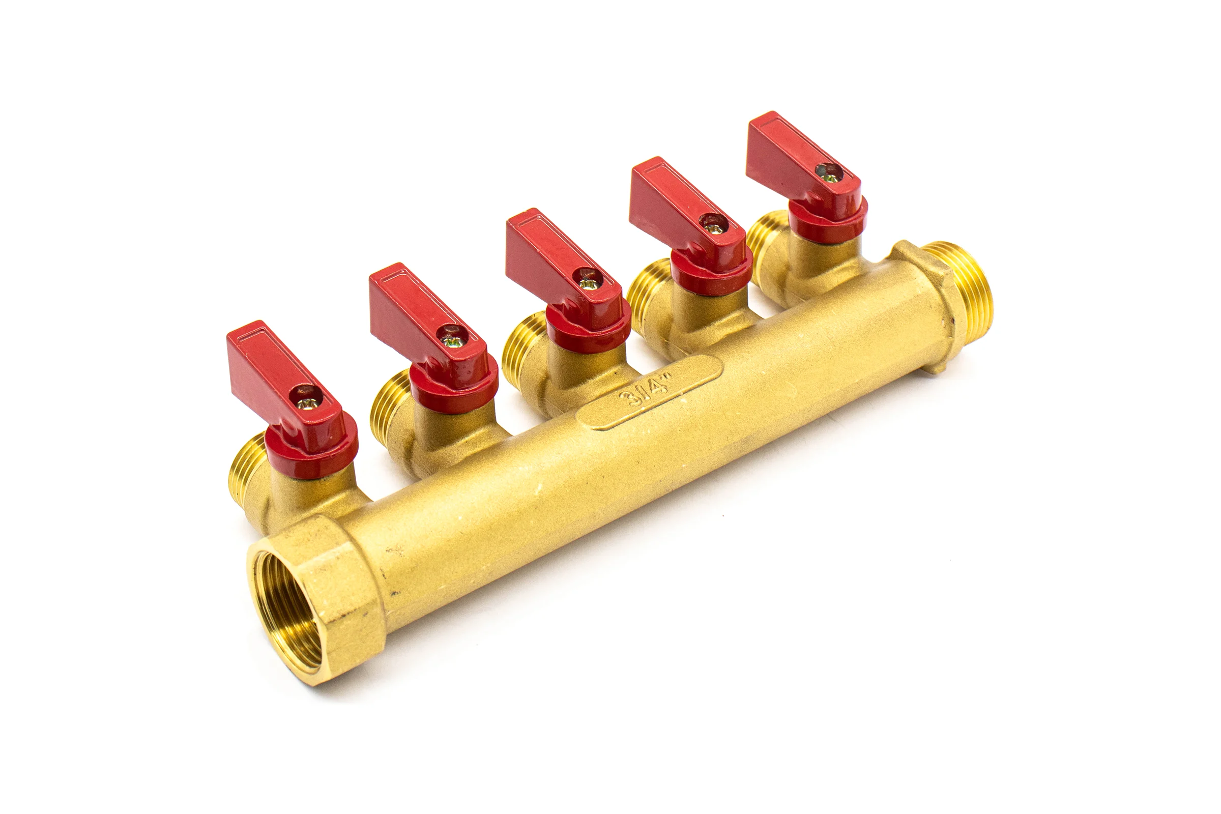 Коллектор Damento Clima  с кранами 3/4"x1/2" на 5 выходов 1/25 016244