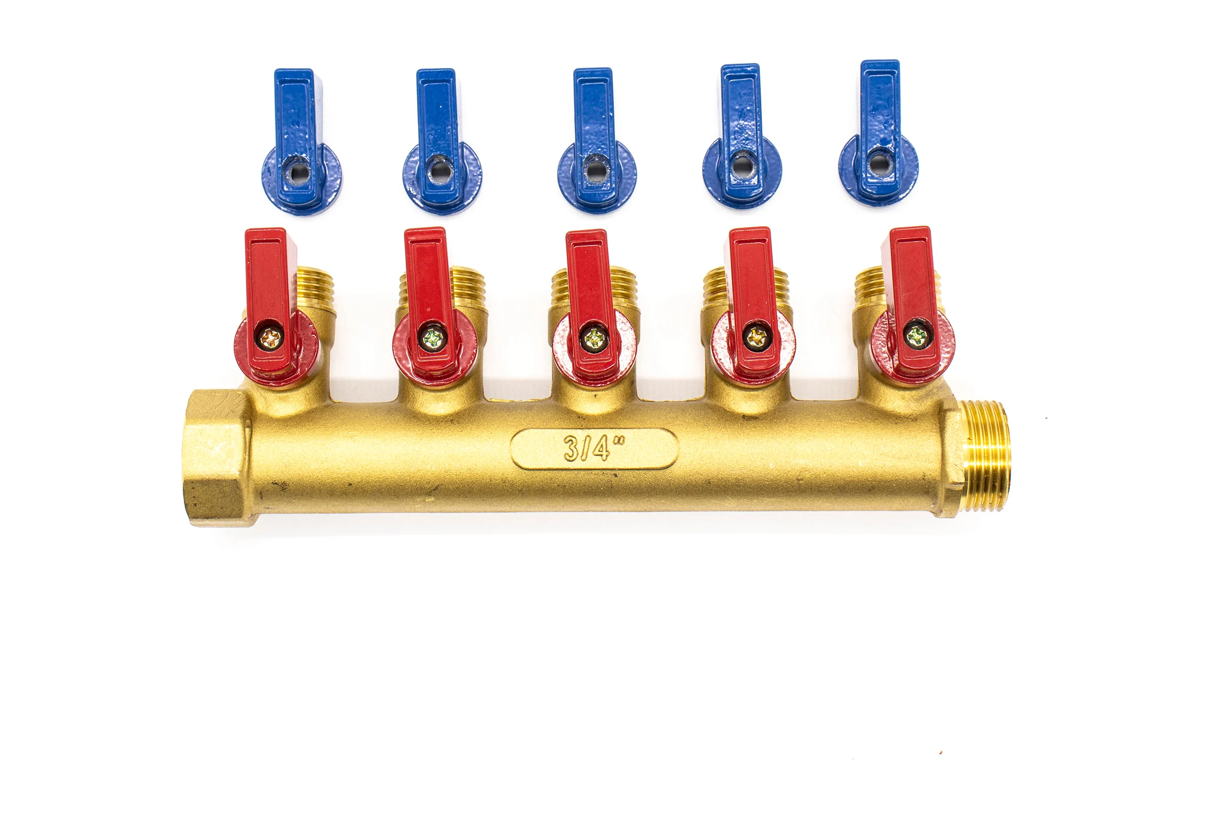 Коллектор Damento Clima  с кранами 3/4"x1/2" на 5 выходов 1/25 016244