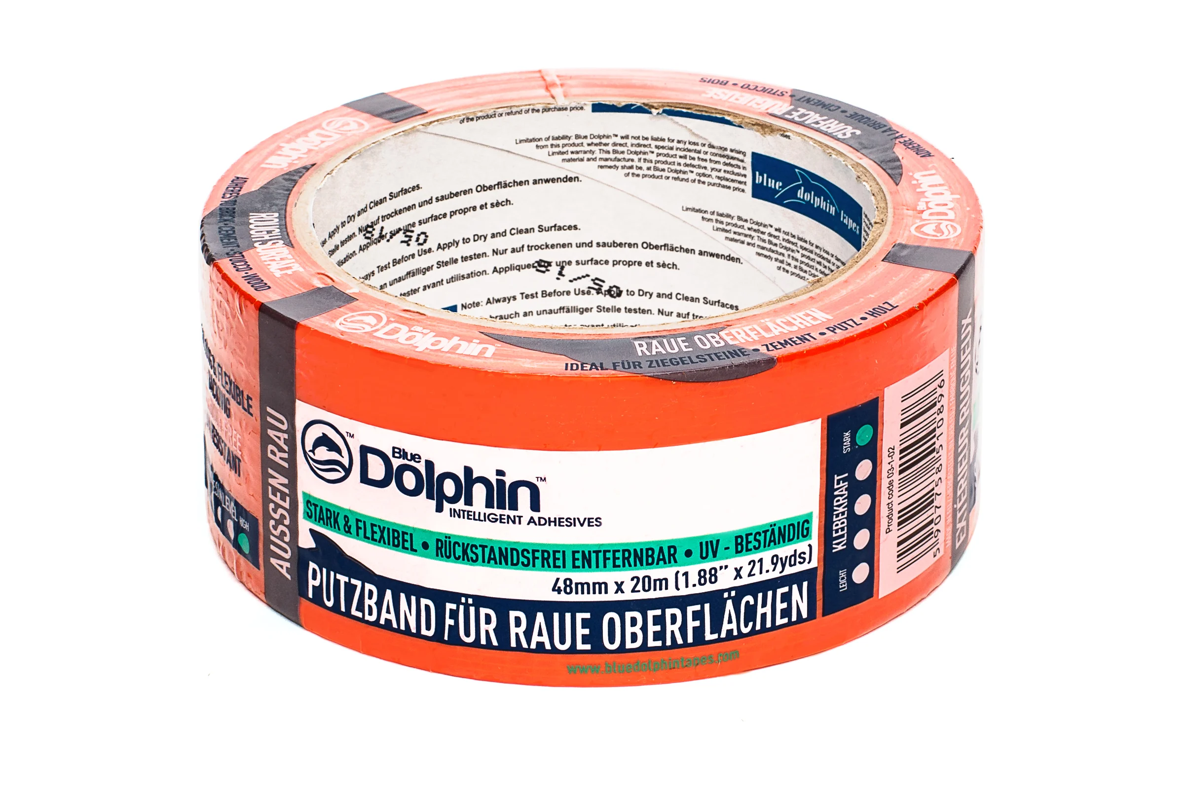 Малярная штукатурная лента для наружных работ Blue Dolphin Exterior Tape 48мм х 20м 03-1-02-EN