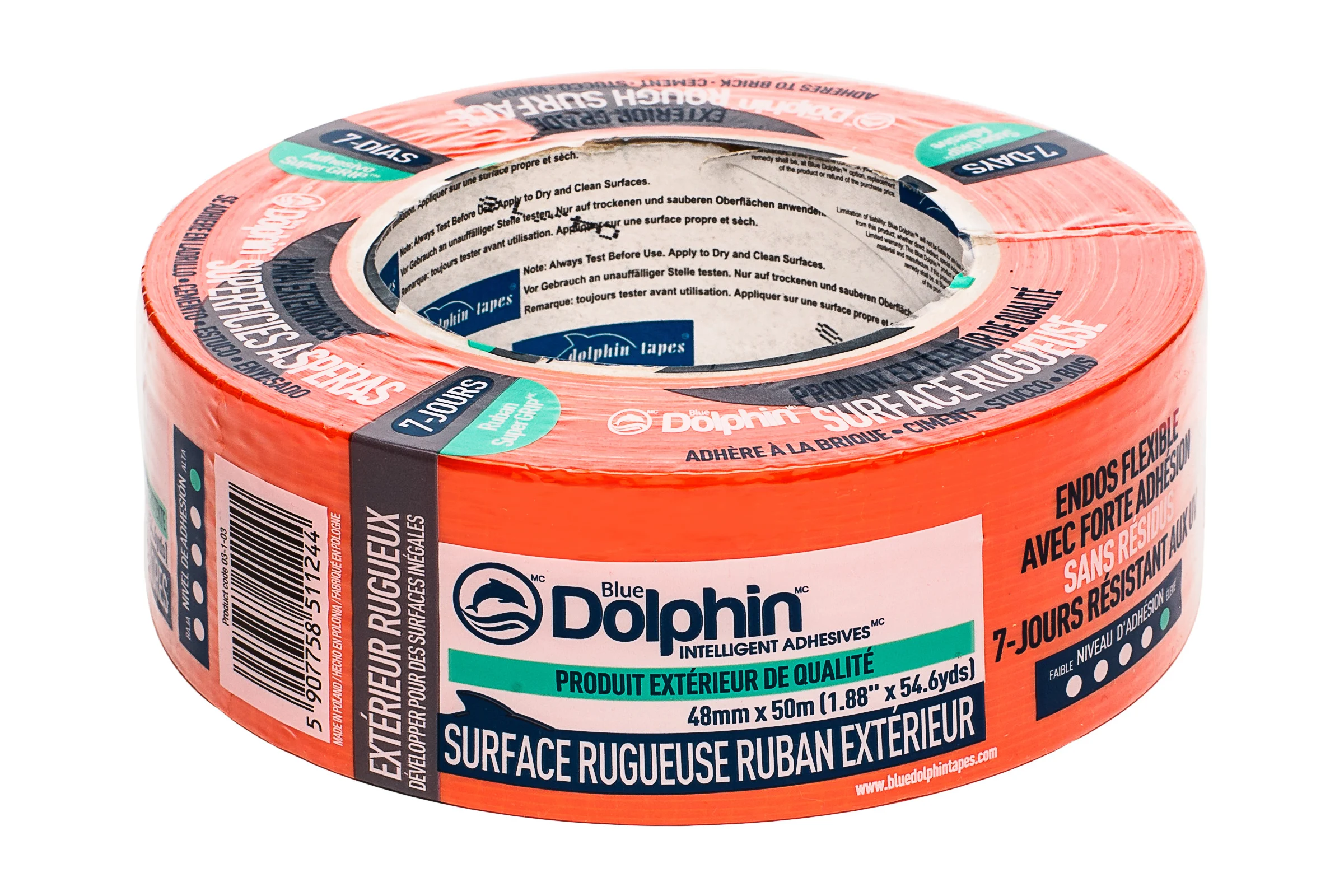 Малярная штукатурная лента для наружных работ Blue Dolphin Exterior Tape 48мм х 50м 03-1-03-EN BDN