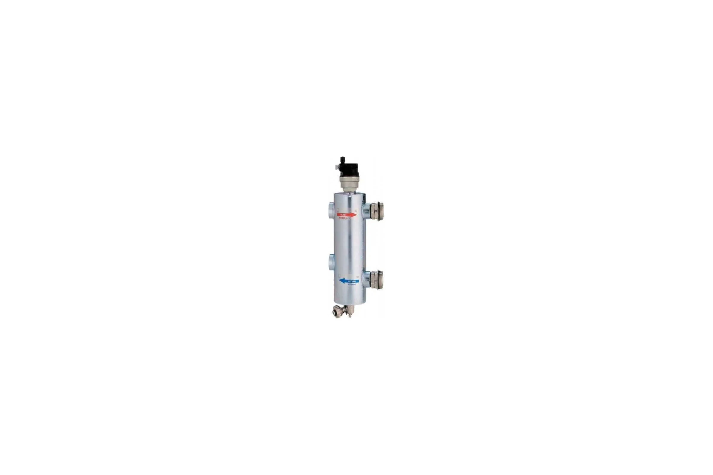 Гидравлический разделитель FIV 2+2 (ниппель 1 1/4"-1" - 2 шт, воздушный клапан - 1 шт, сливной кран - 1 шт) 9894R010