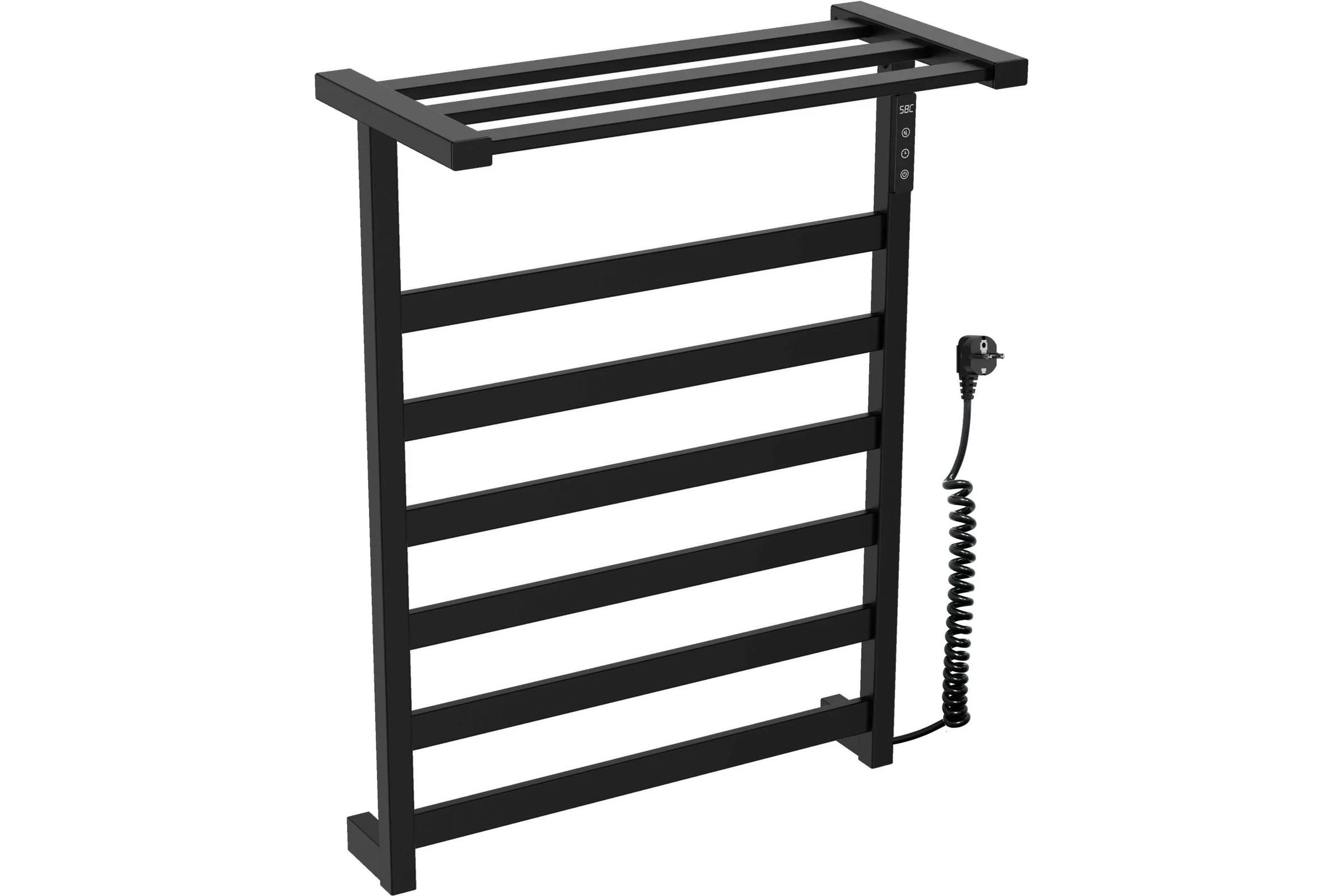 Полотенцесушитель электрический Wonzon & Woghand, черный матовый WW-A1026-MB