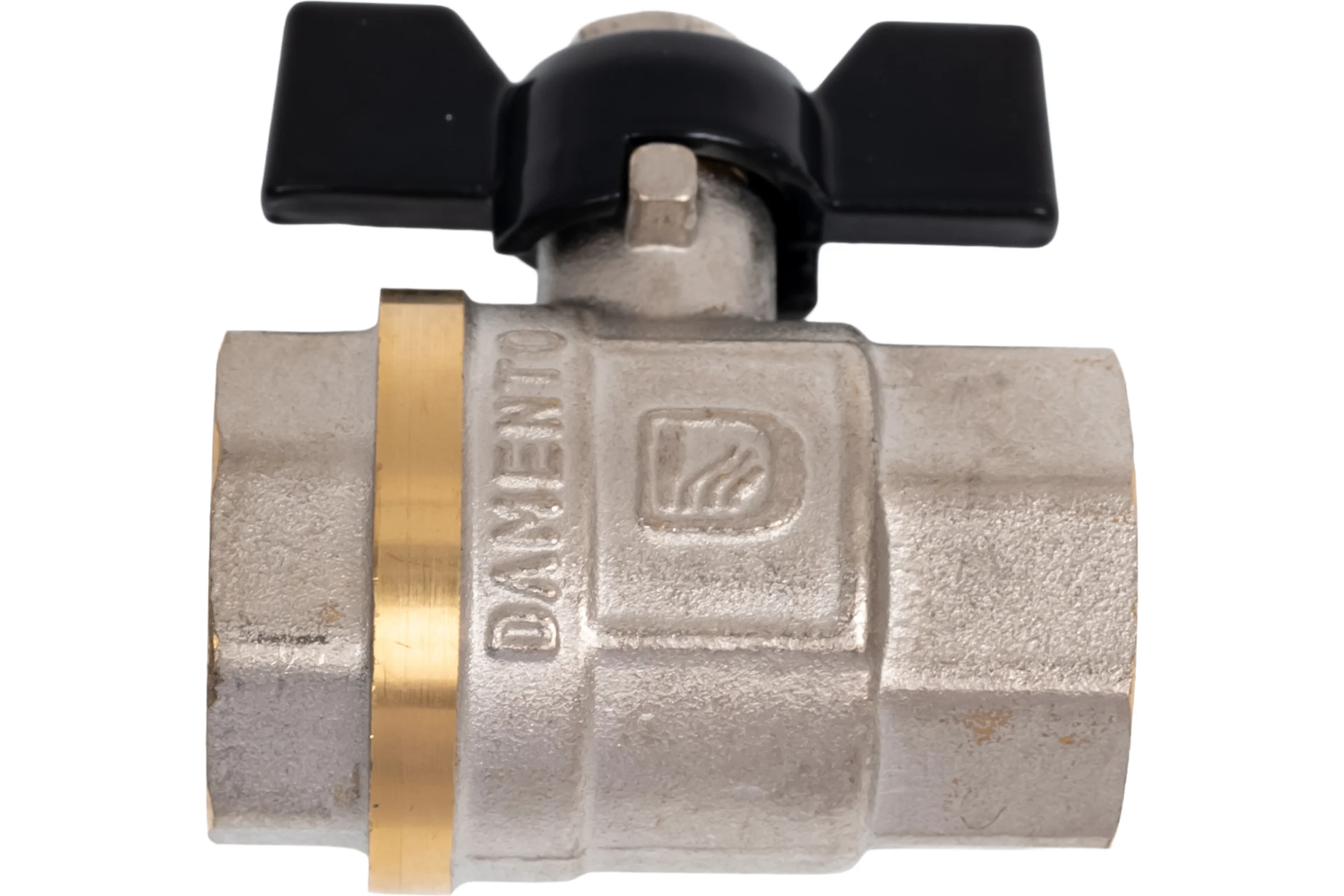 Кран шаровой Damento 3/4" В-В, бабочка, гайка-гайка 001920