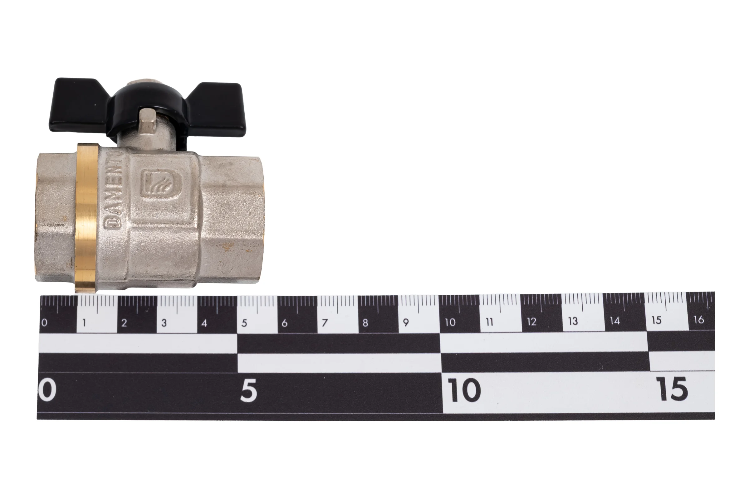 Кран шаровой Damento 3/4" В-В, бабочка, гайка-гайка 001920