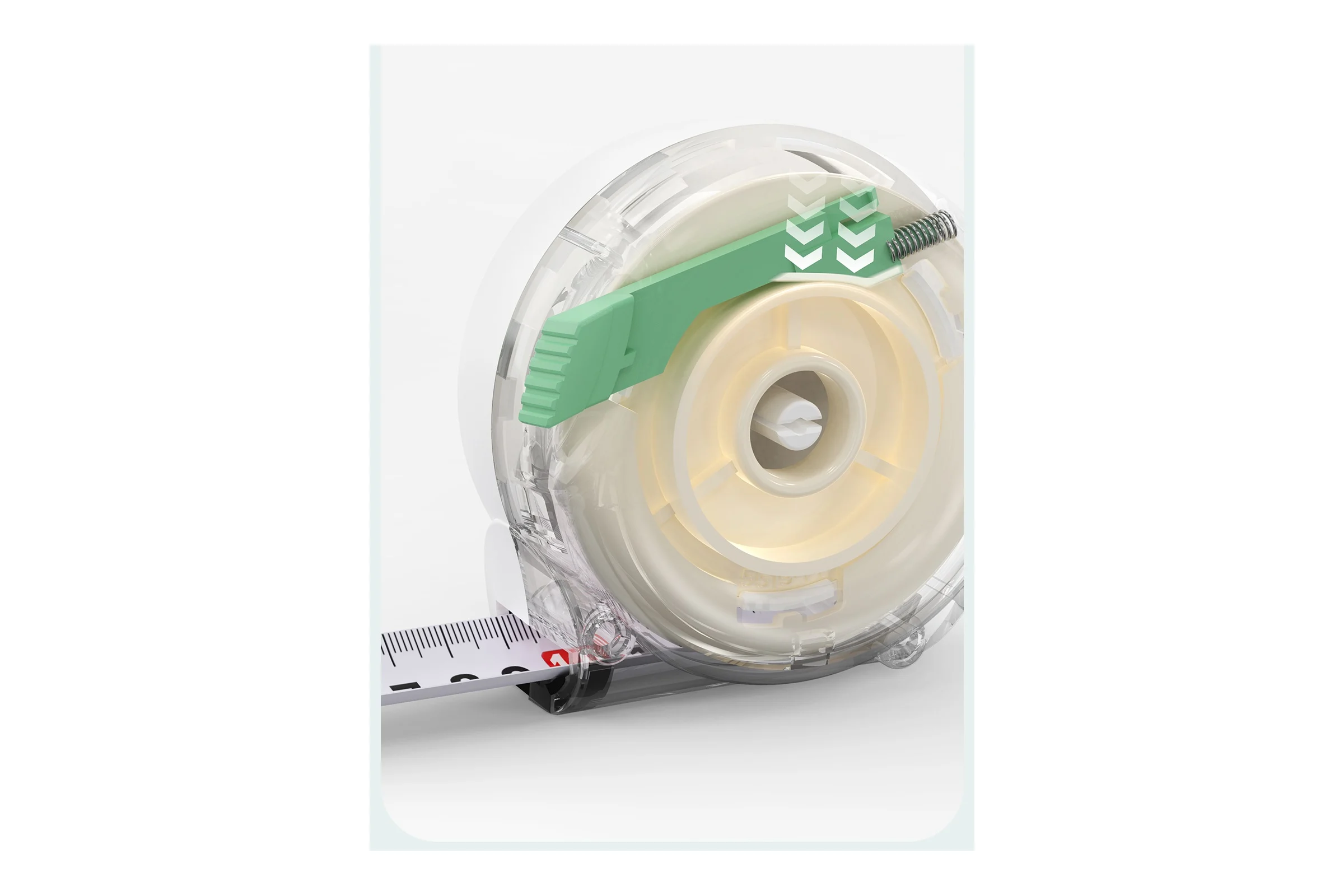 Рулетка DELI Home Series White H8105A 5м х 19мм (Эксклюзивный дизайн, софттач пластик, клипса, ремешок, подарочная упаковка) 177184