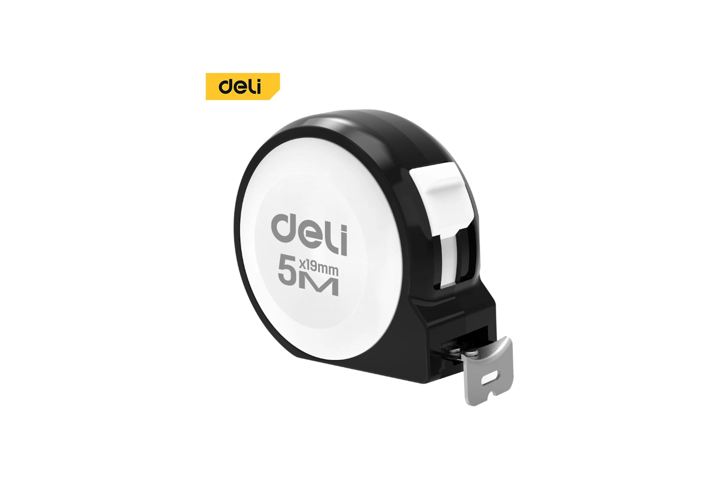 Рулетка DELI Home Series White H8005A 5м х 19мм (Эксклюзивный дизайн, софттач пластик, подарочная упаковка) 177188