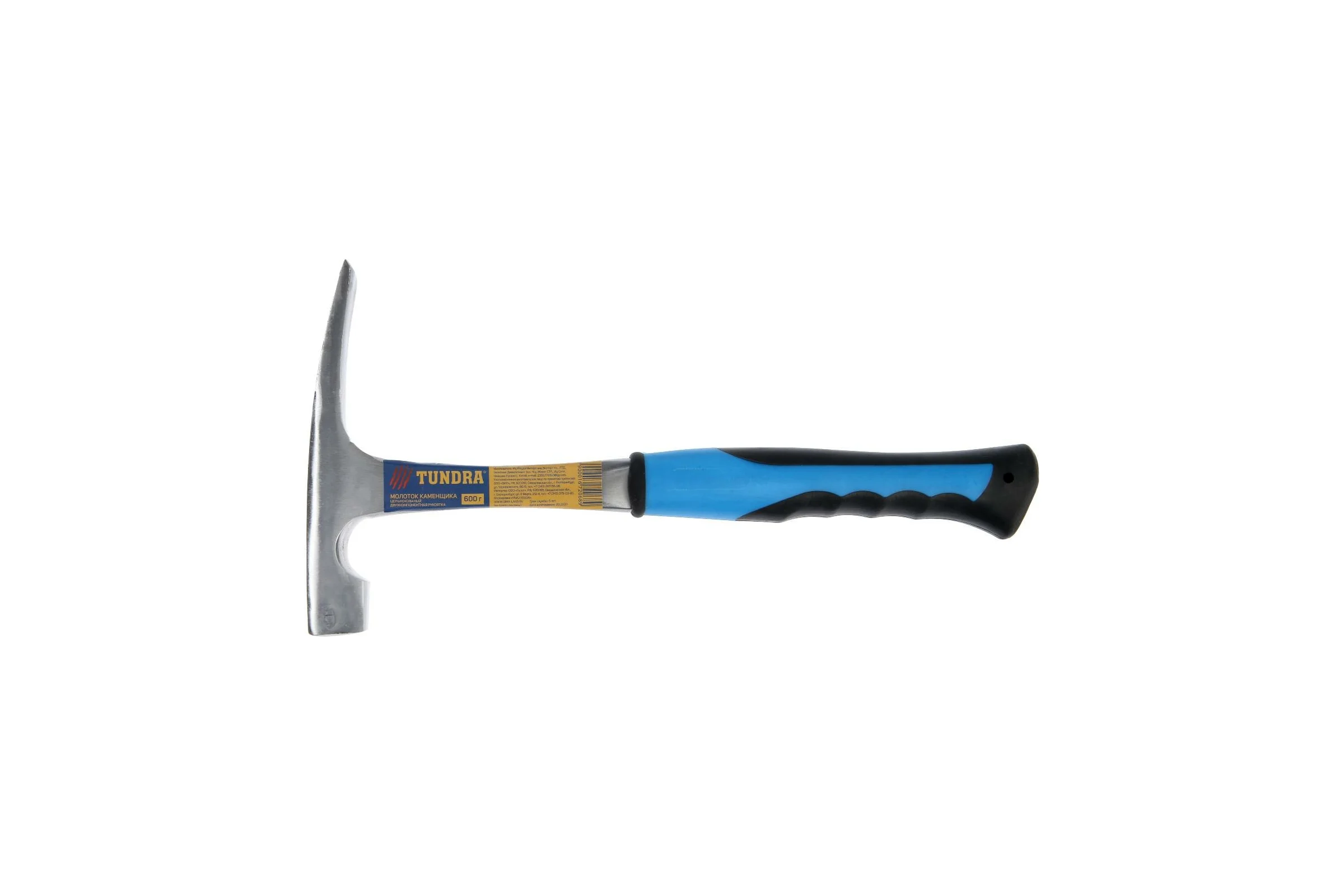 Молоток каменщика TUNDRA цельнокованый, 2К рукоятка, 600 г 1672068