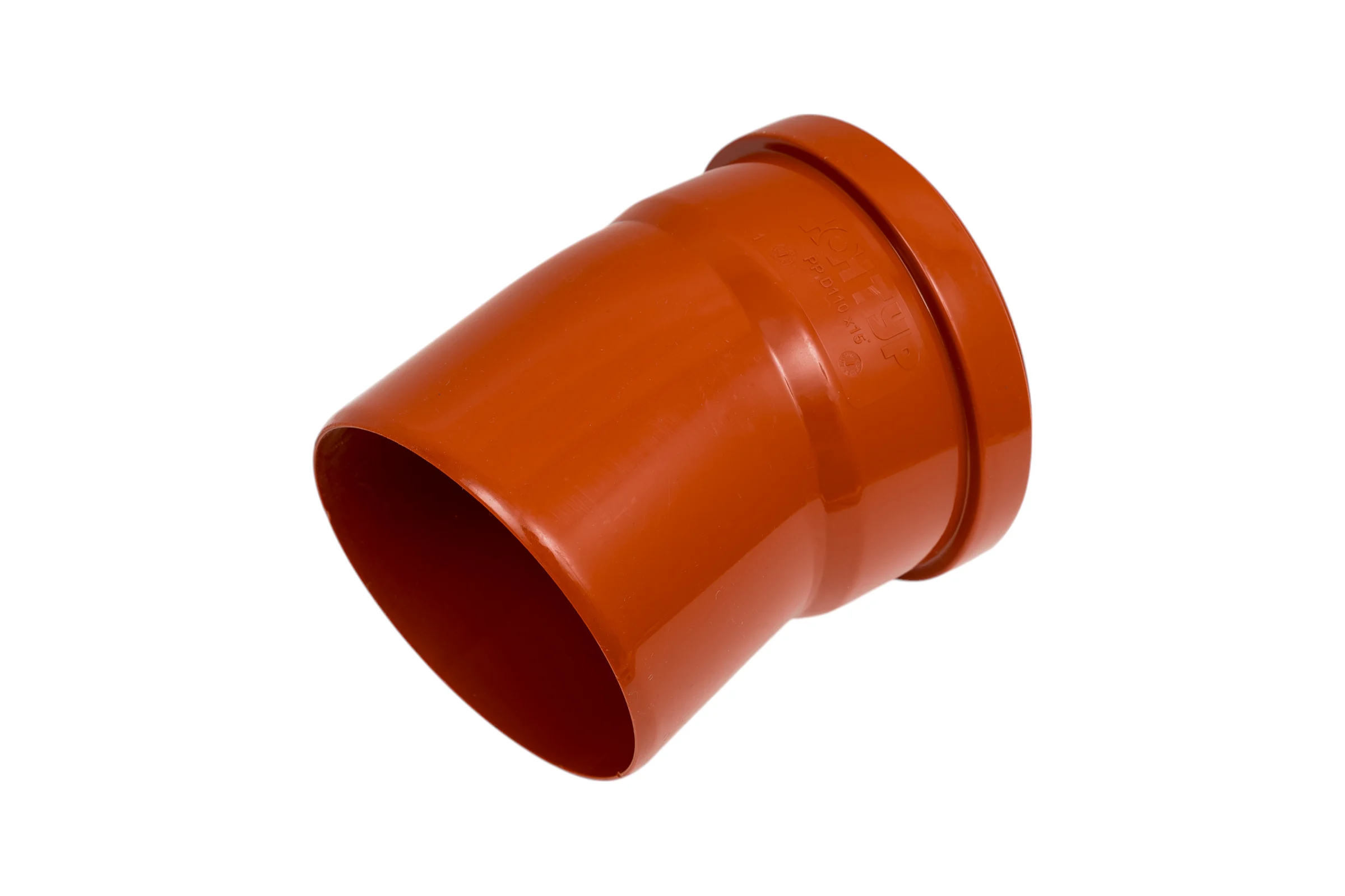 Отвод канализационный КОНТУР PP D110x15 ОРАНЖ 78400110100