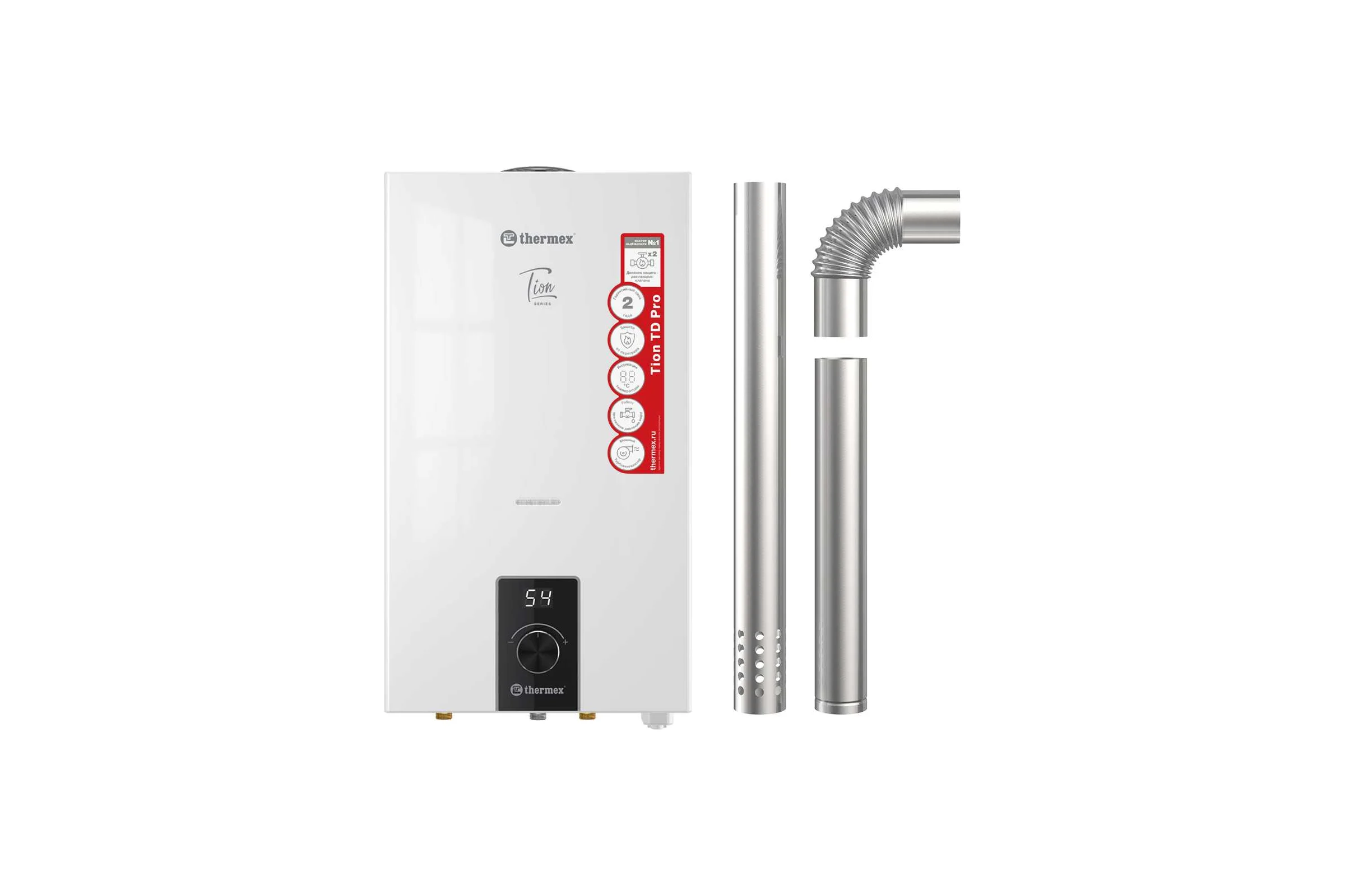 Водонагреватель газовый проточный Термекс бытовой THERMEX T 20 TD Pro ЭдЭБ05373