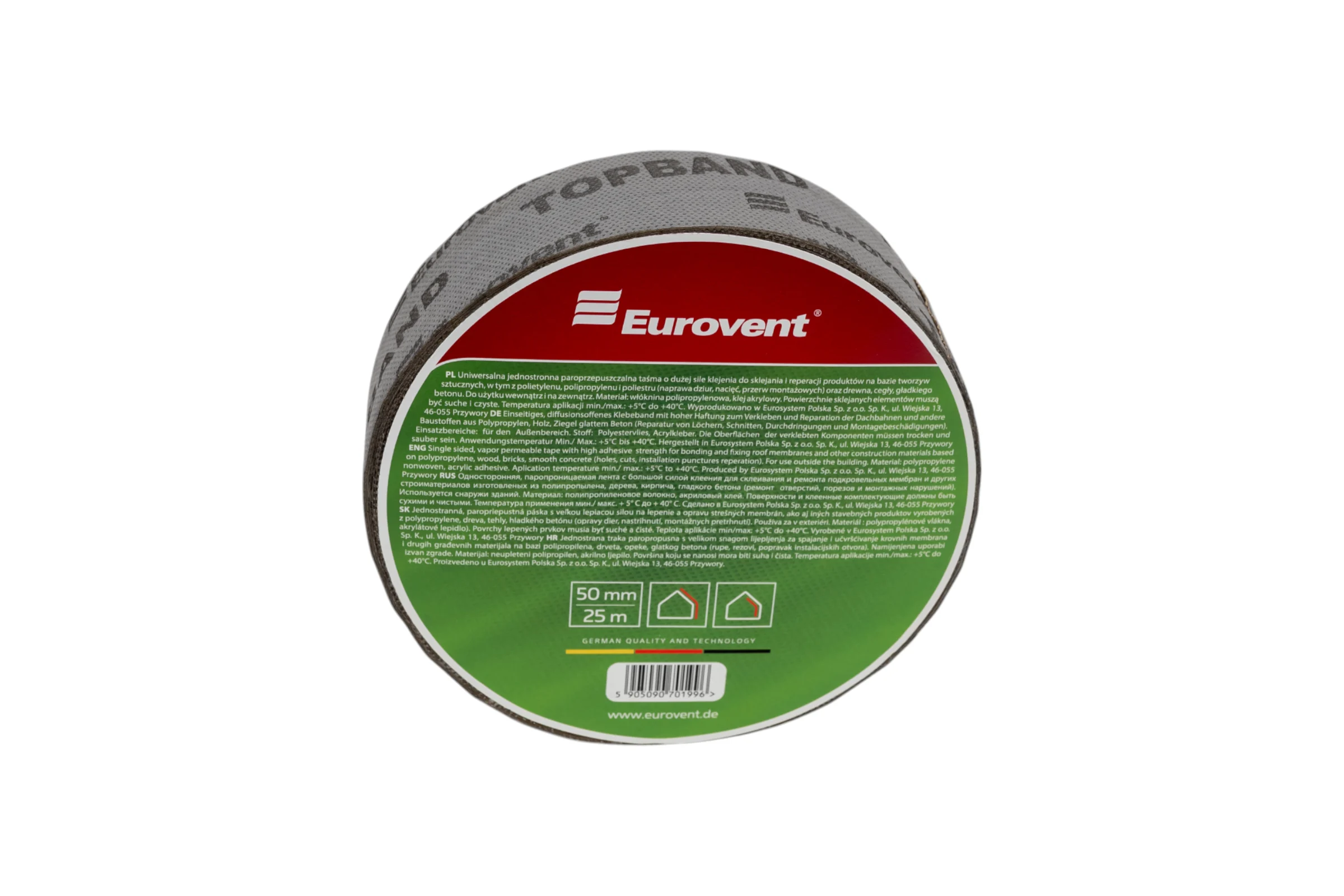 Лента Eurovent 50 мм, 25 м TOPBAND
